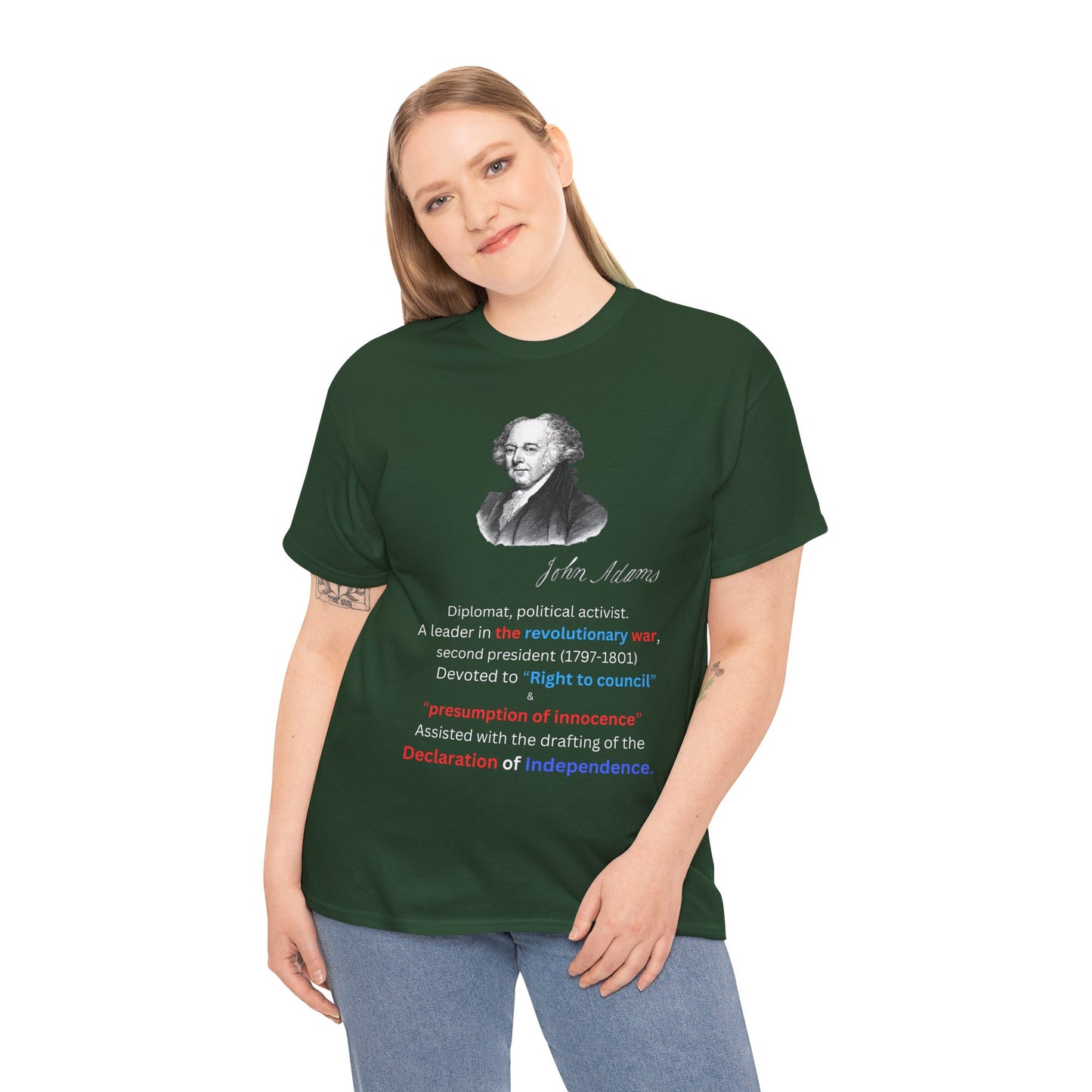 John Adams Unisex Heavy Cotton Tee