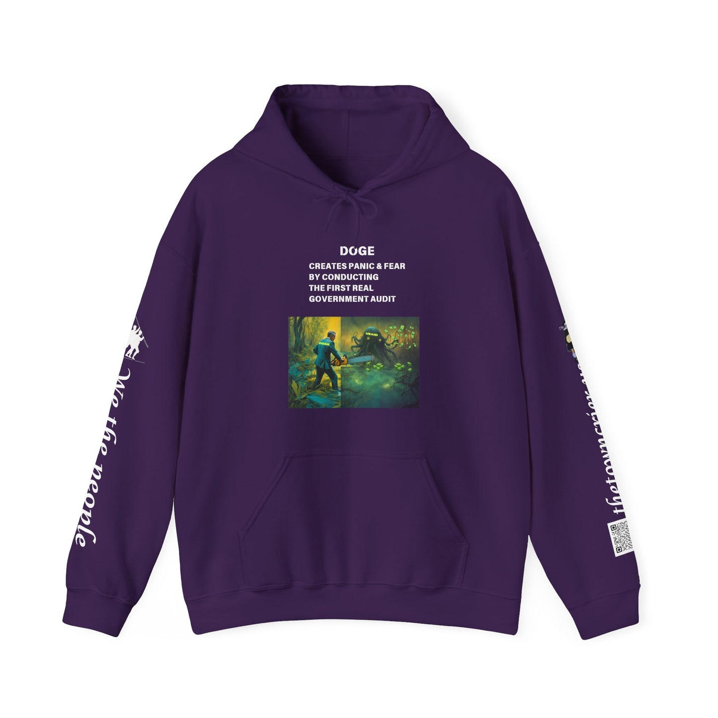 DOGE PANIC MONEY IN DC! Unisex Heavy Blend™ Hooded Sweatshirt