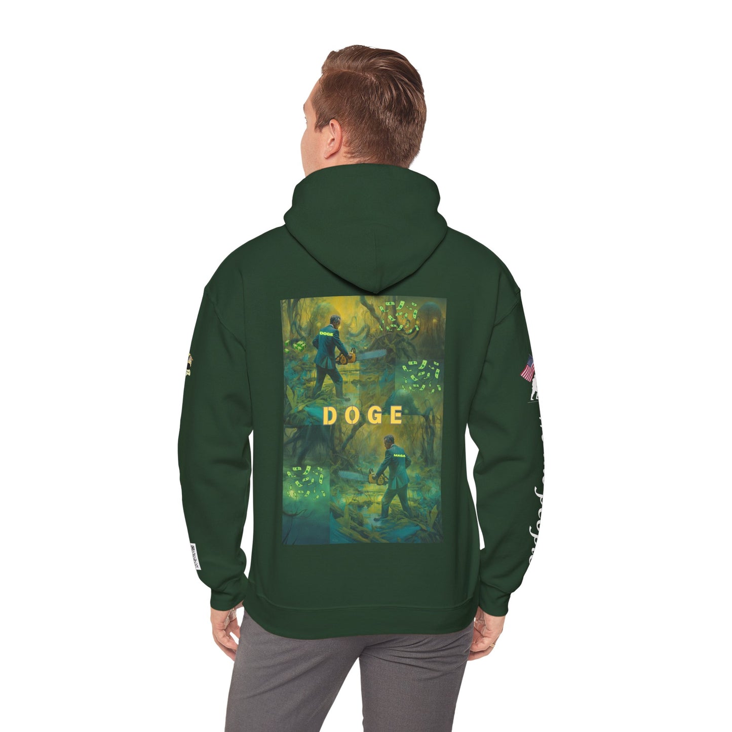 DOGE PANIC MONEY IN DC! Unisex Heavy Blend™ Hooded Sweatshirt