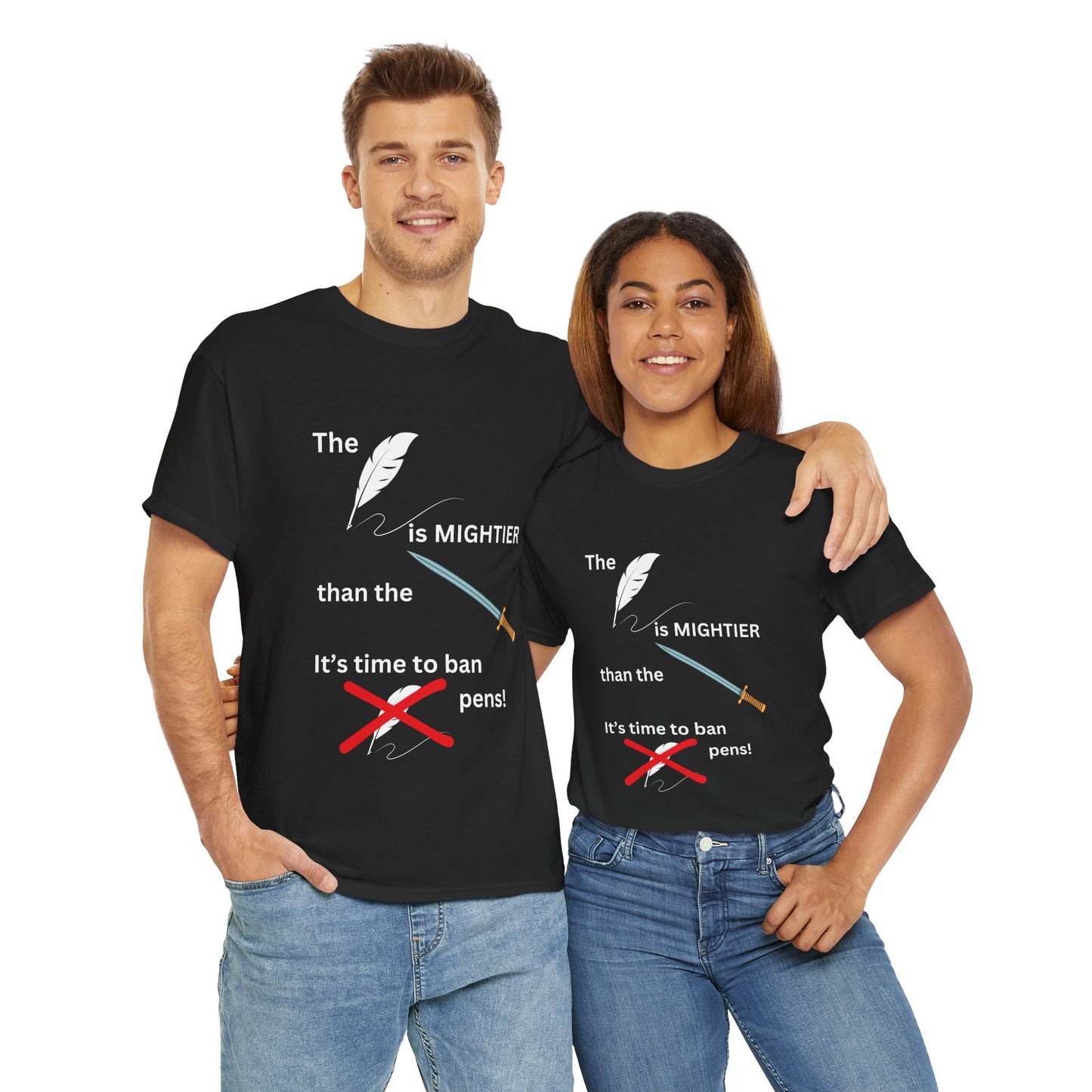 Pen V Sword Unisex Heavy Cotton Tee