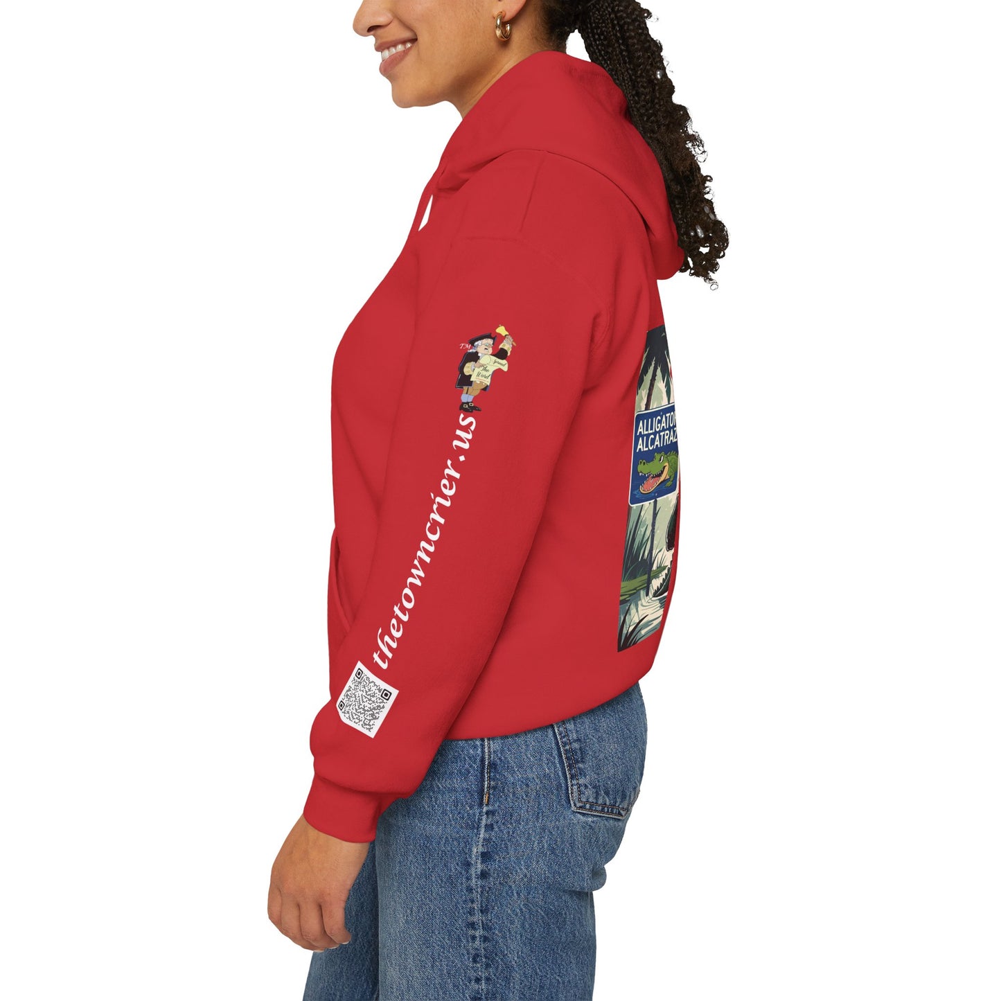 Alligator Alcatraz Hoodie, Cool Streetwear Sweatshirt, Unisex Gift for Him/Her, Casual Lounge Wear, Fun Graphic Hoodie