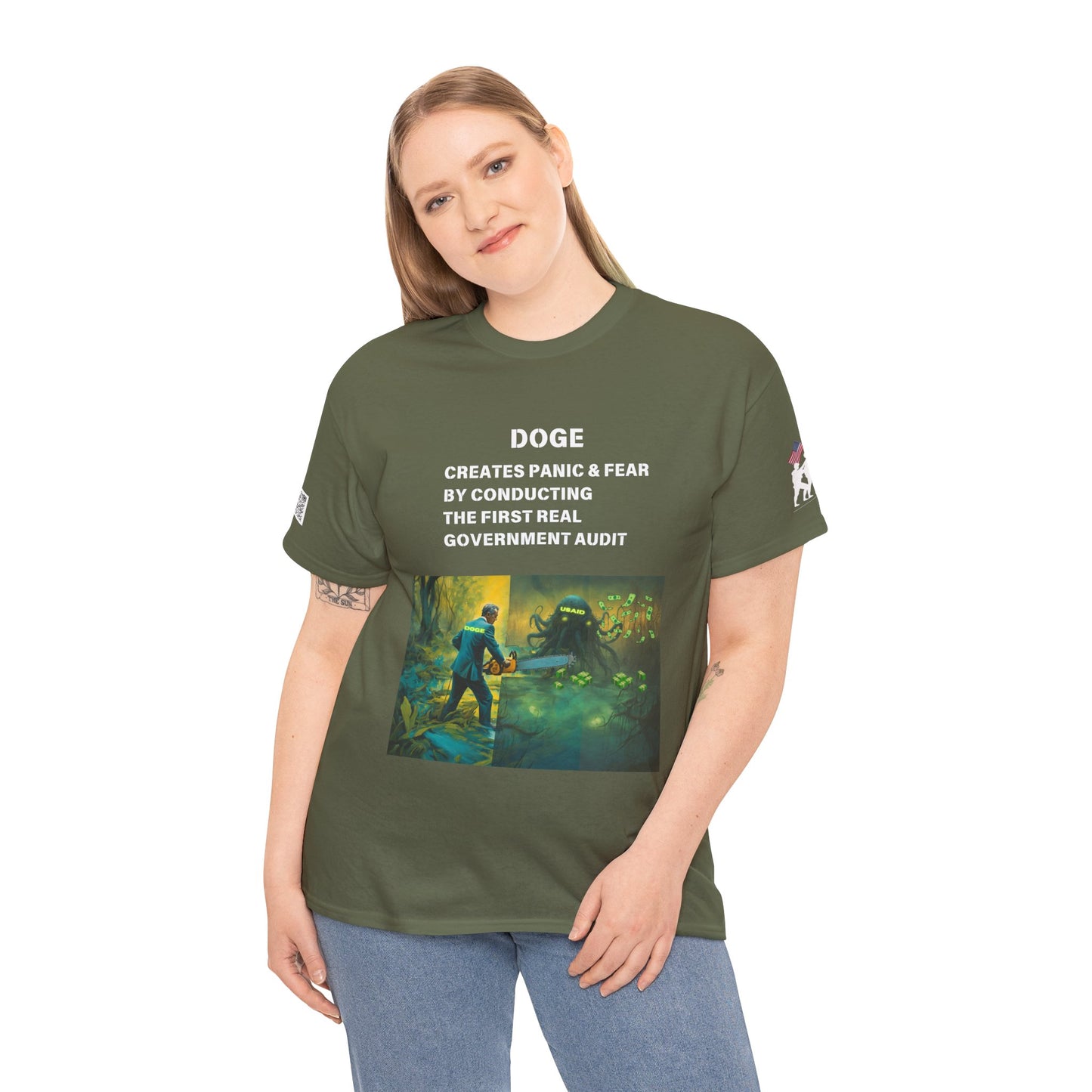 DOGE PANIC MONEY IN DC! Unisex Heavy Cotton Tee
