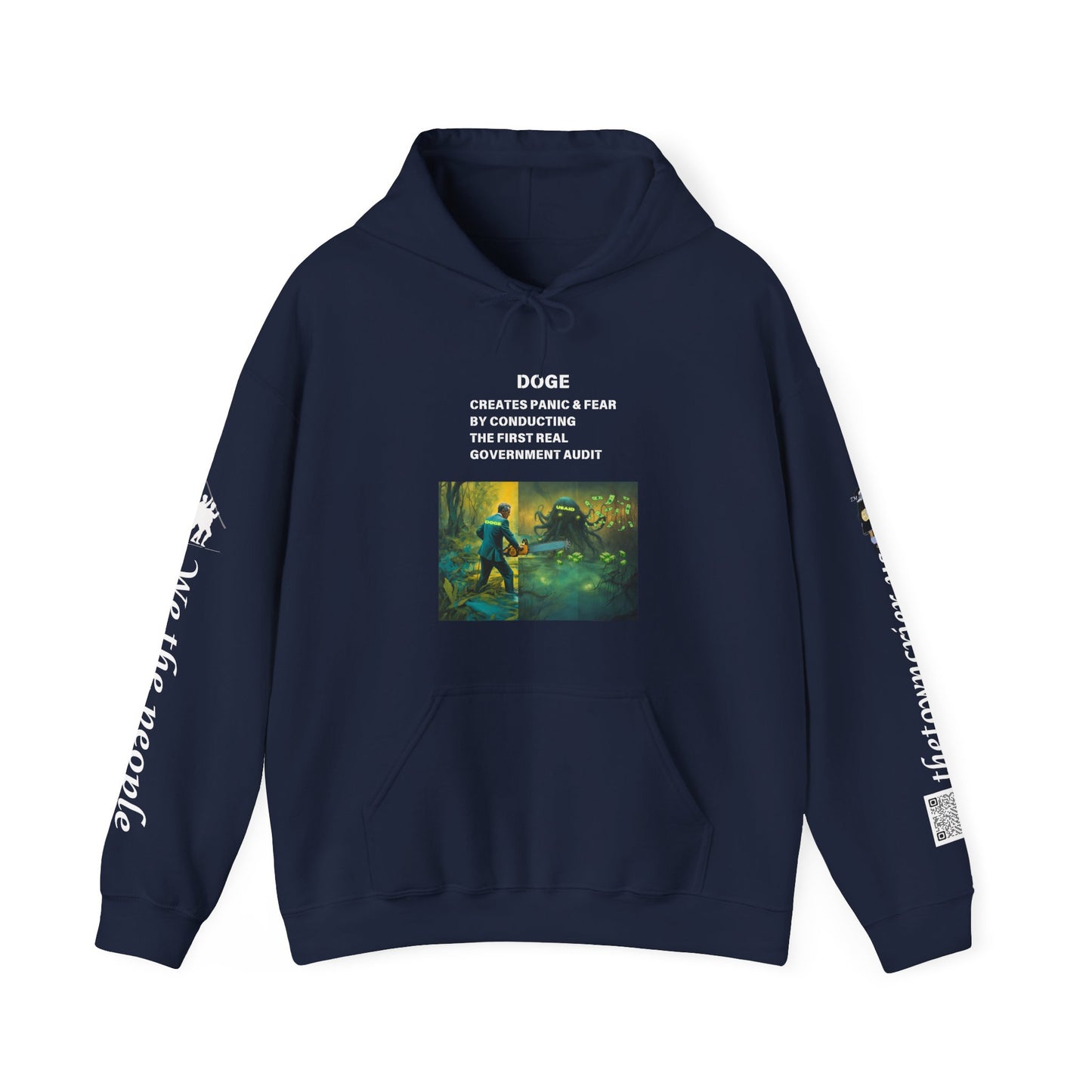 DOGE PANIC MONEY IN DC! Unisex Heavy Blend™ Hooded Sweatshirt