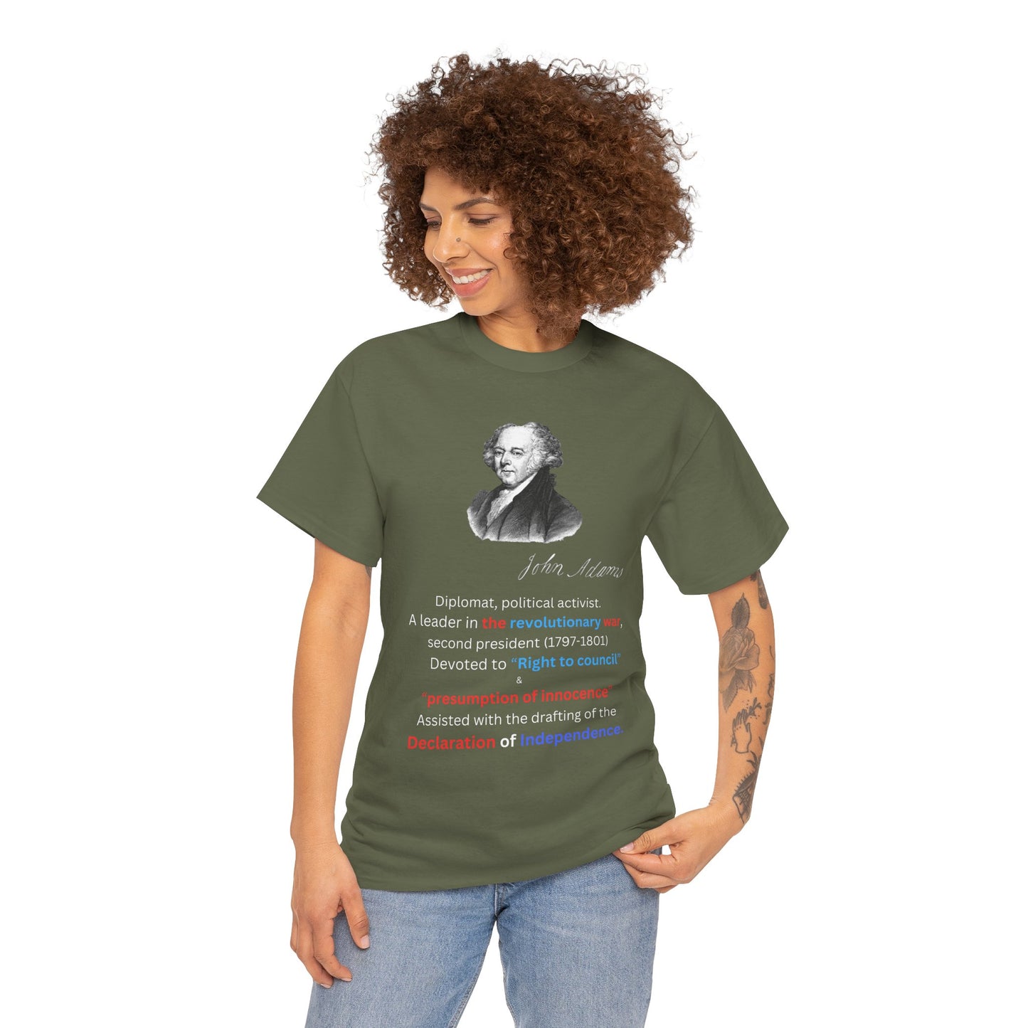 John Adams Unisex Heavy Cotton Tee