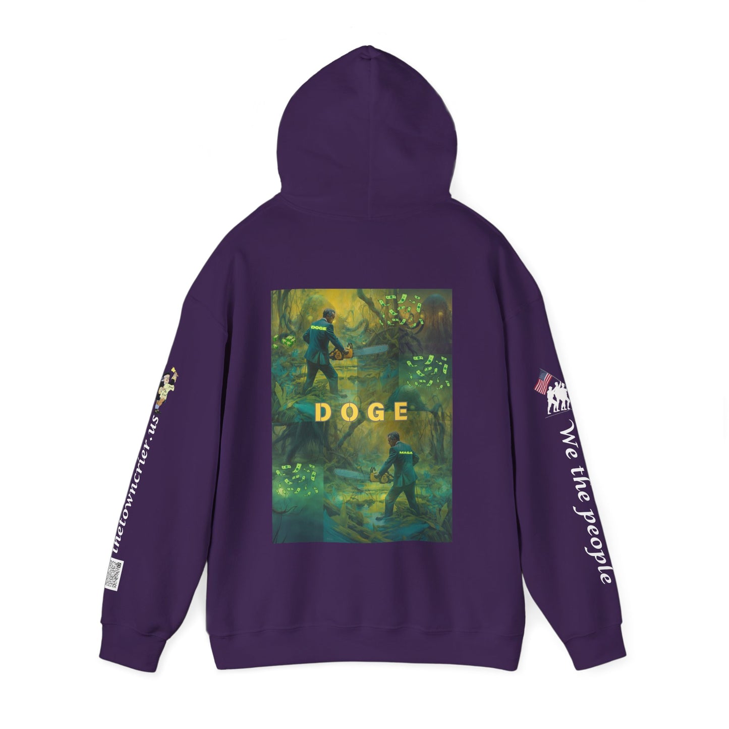 DOGE PANIC MONEY IN DC! Unisex Heavy Blend™ Hooded Sweatshirt