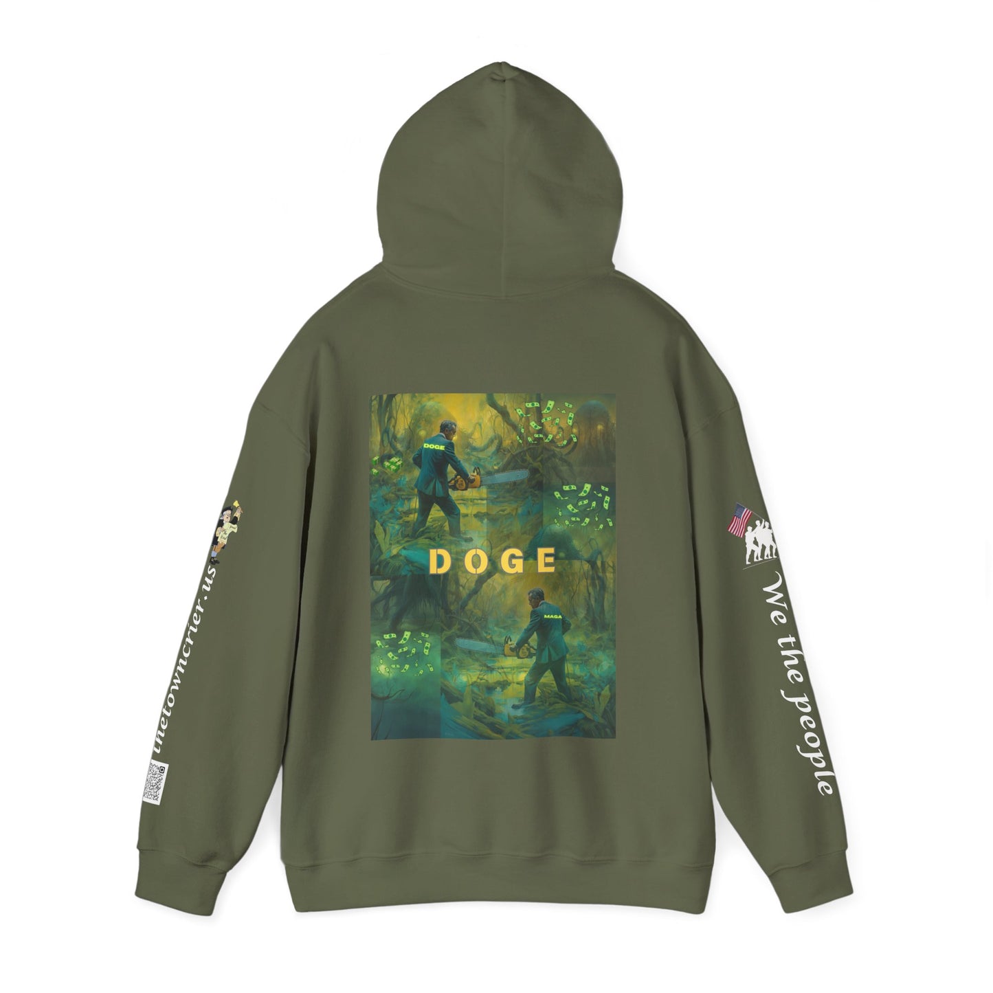DOGE PANIC MONEY IN DC! Unisex Heavy Blend™ Hooded Sweatshirt