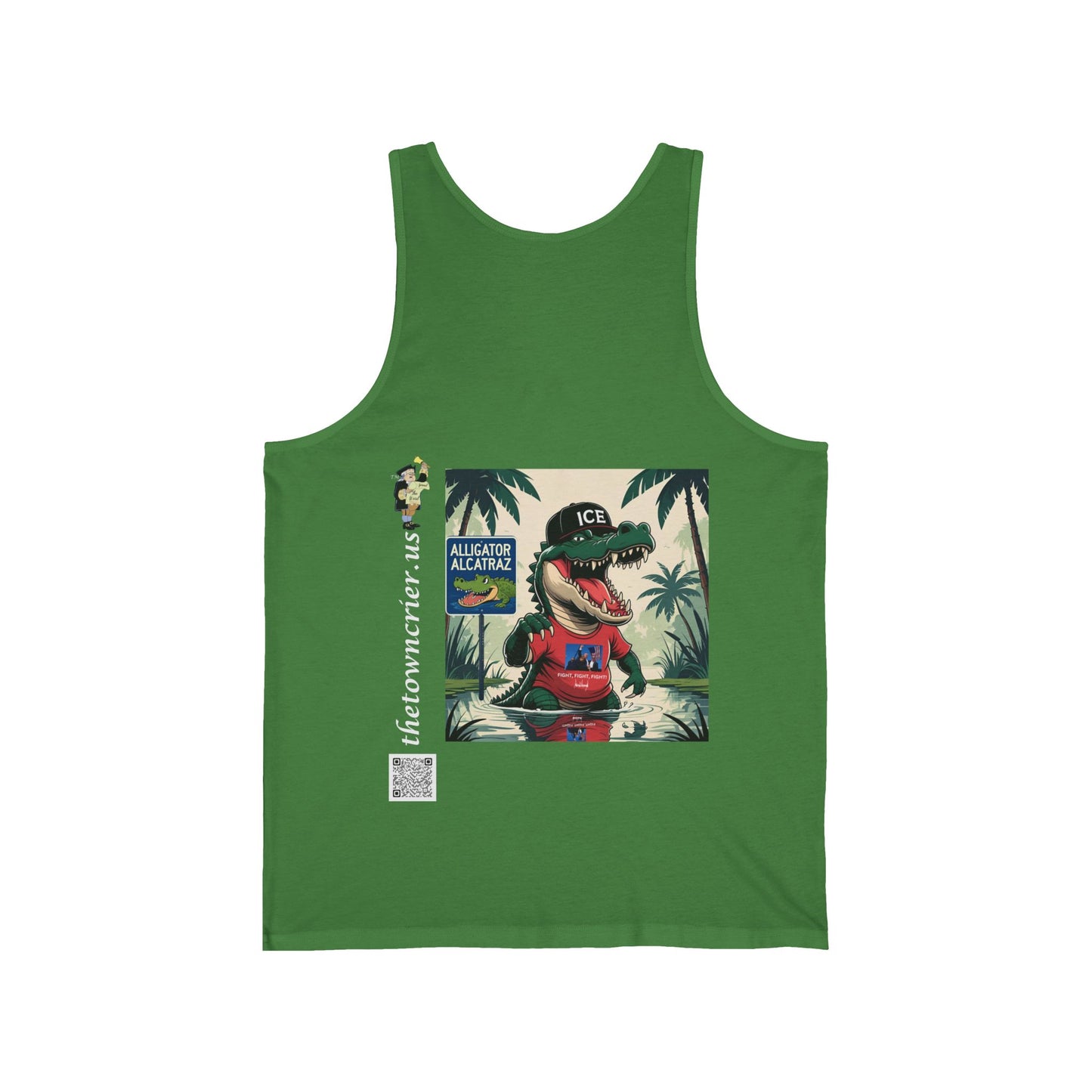Alligator Alcatraz Stylish Unisex Jersey Tank, Great for Summer Outings, Pool Parties, Casual Wear, Gift Ideas