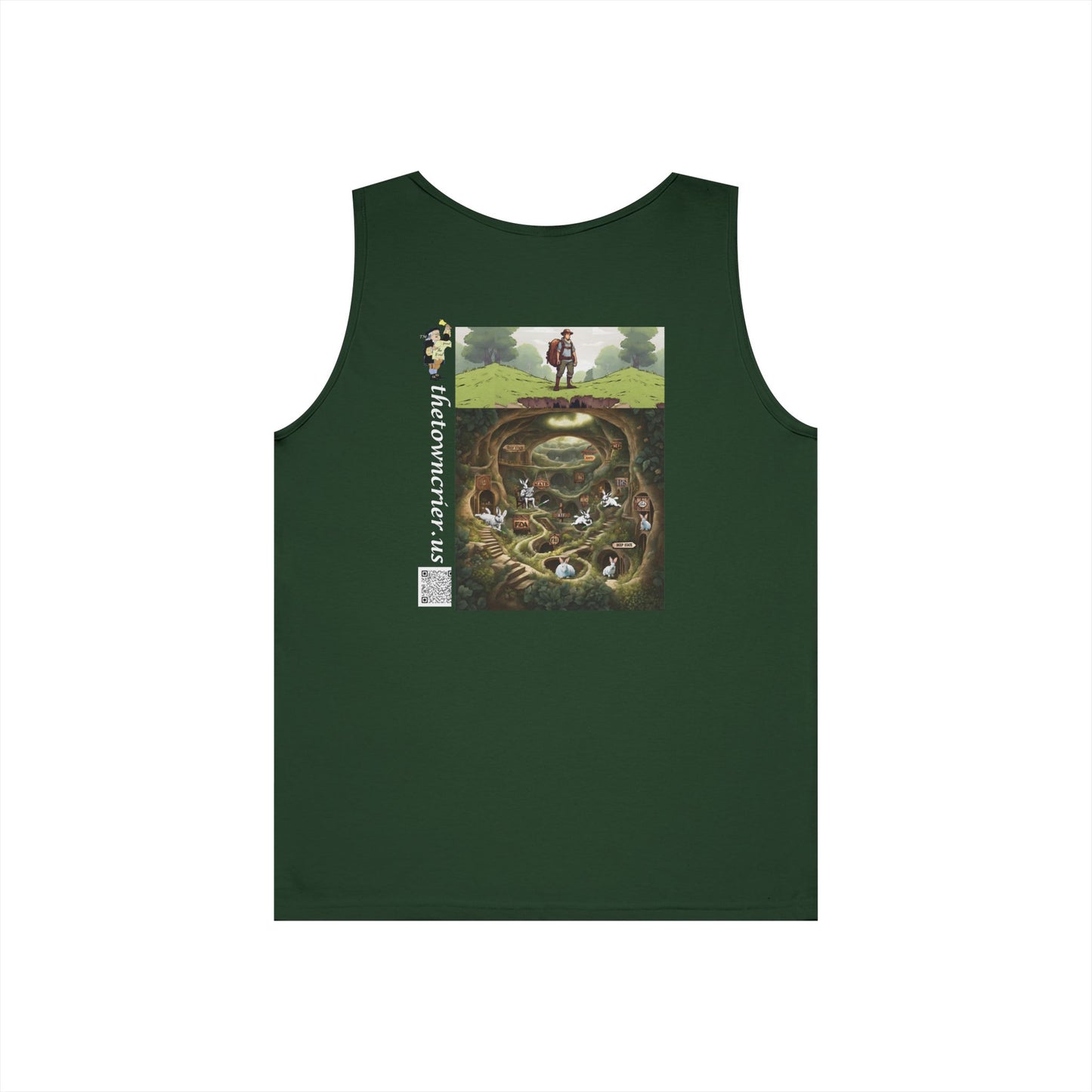 Pirate Bunny Unisex Heavy Cotton Tank Top | Fun Summer Apparel | Perfect for Festivals and Parties