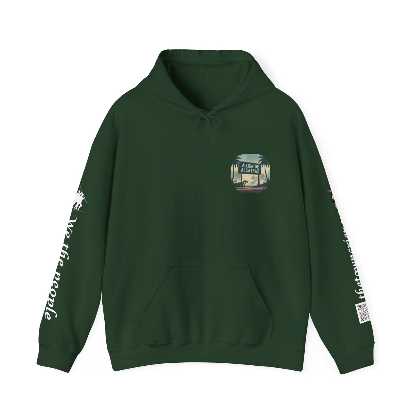 Alligator Alcatraz Hoodie, Cool Streetwear Sweatshirt, Unisex Gift for Him/Her, Casual Lounge Wear, Fun Graphic Hoodie