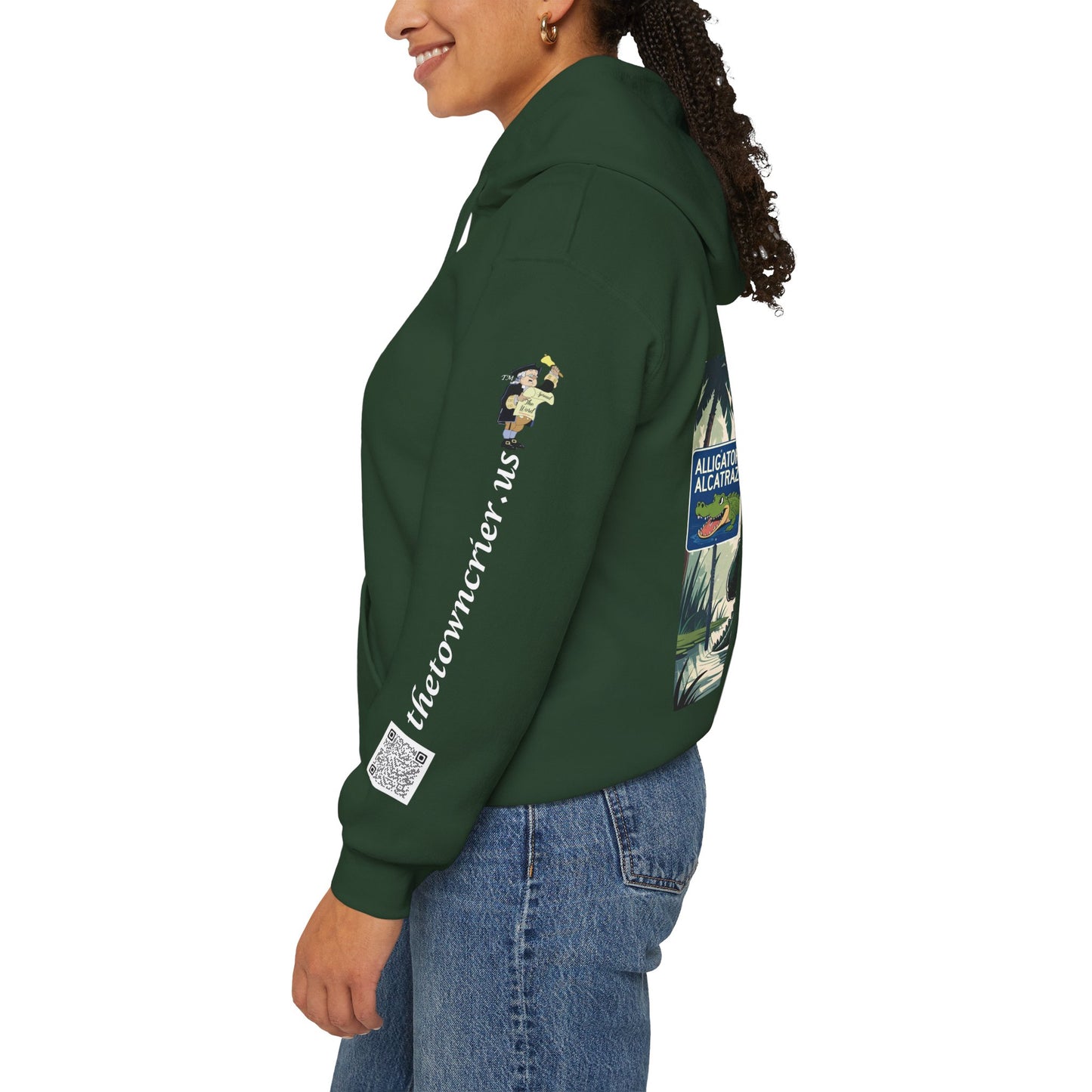 Alligator Alcatraz Hoodie, Cool Streetwear Sweatshirt, Unisex Gift for Him/Her, Casual Lounge Wear, Fun Graphic Hoodie