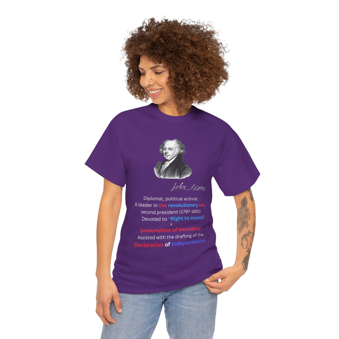 John Adams Unisex Heavy Cotton Tee