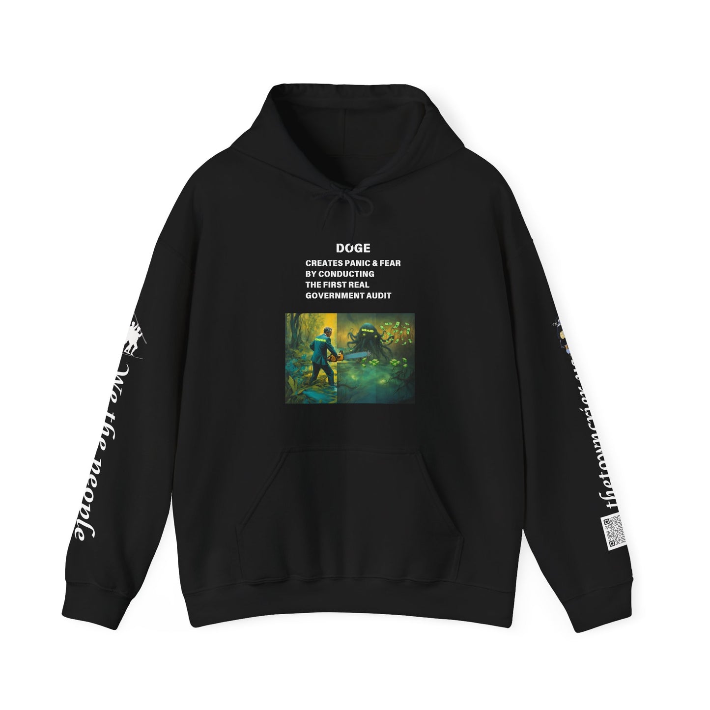 DOGE PANIC MONEY IN DC! Unisex Heavy Blend™ Hooded Sweatshirt