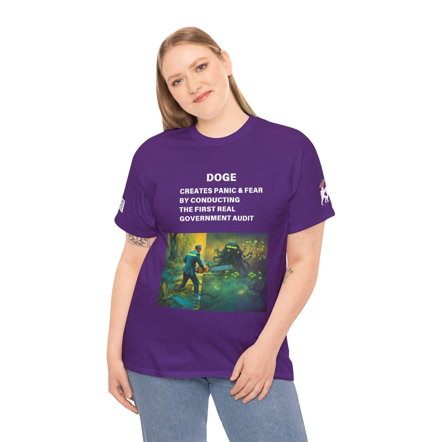 DOGE PANIC MONEY IN DC! Unisex Heavy Cotton Tee