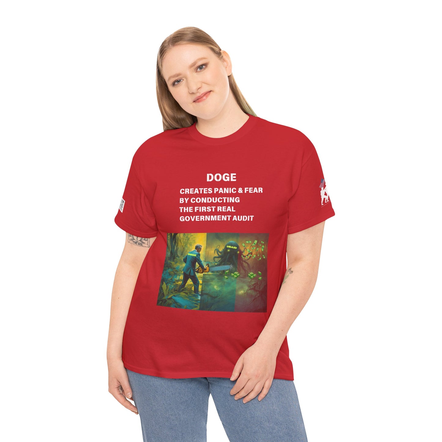 DOGE PANIC MONEY IN DC! Unisex Heavy Cotton Tee