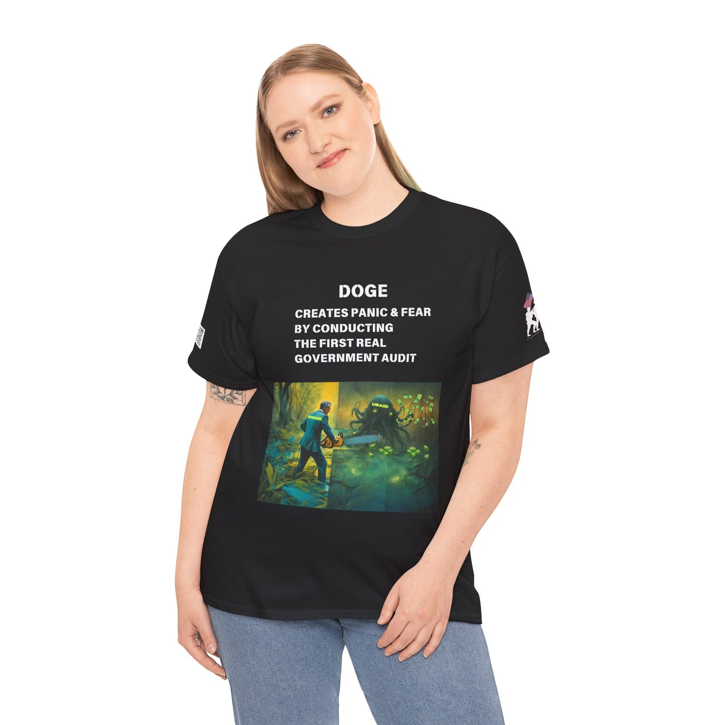 DOGE PANIC MONEY IN DC! Unisex Heavy Cotton Tee