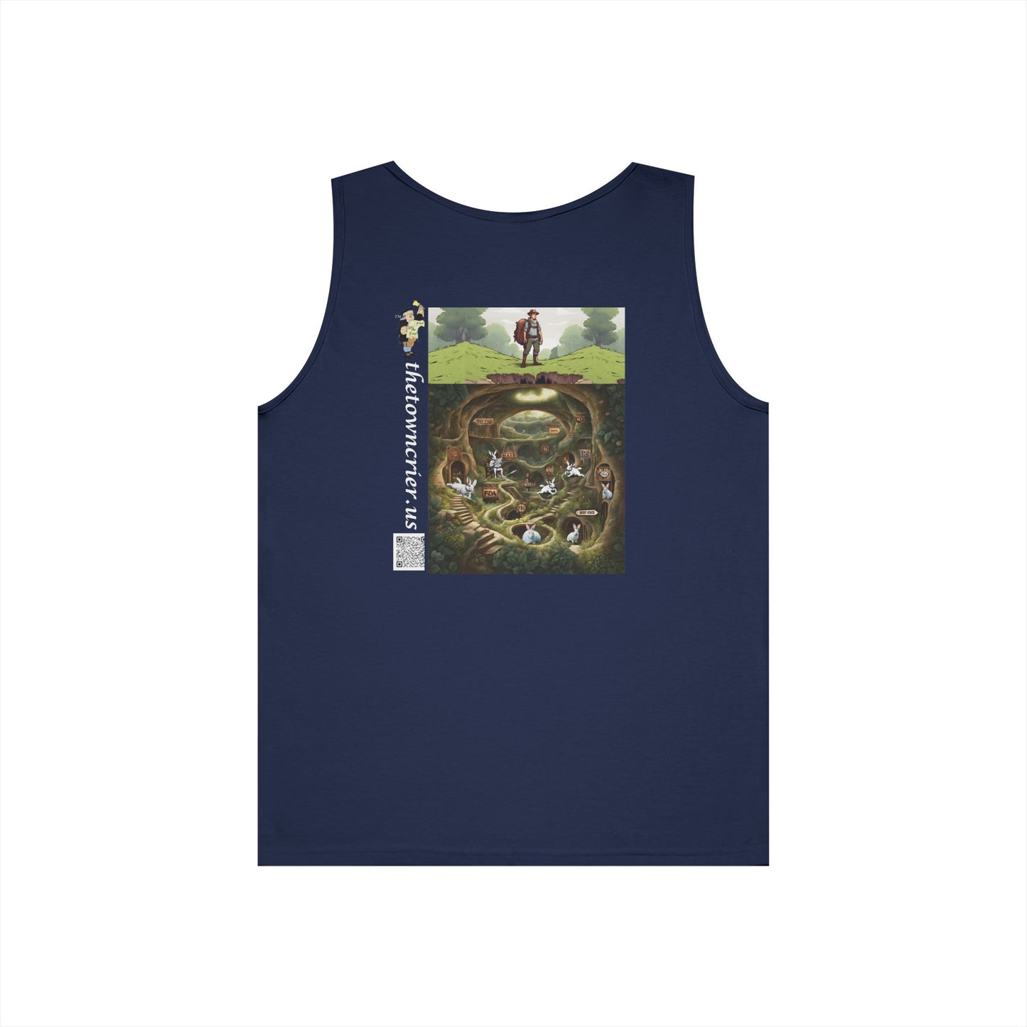 Pirate Bunny Unisex Heavy Cotton Tank Top | Fun Summer Apparel | Perfect for Festivals and Parties
