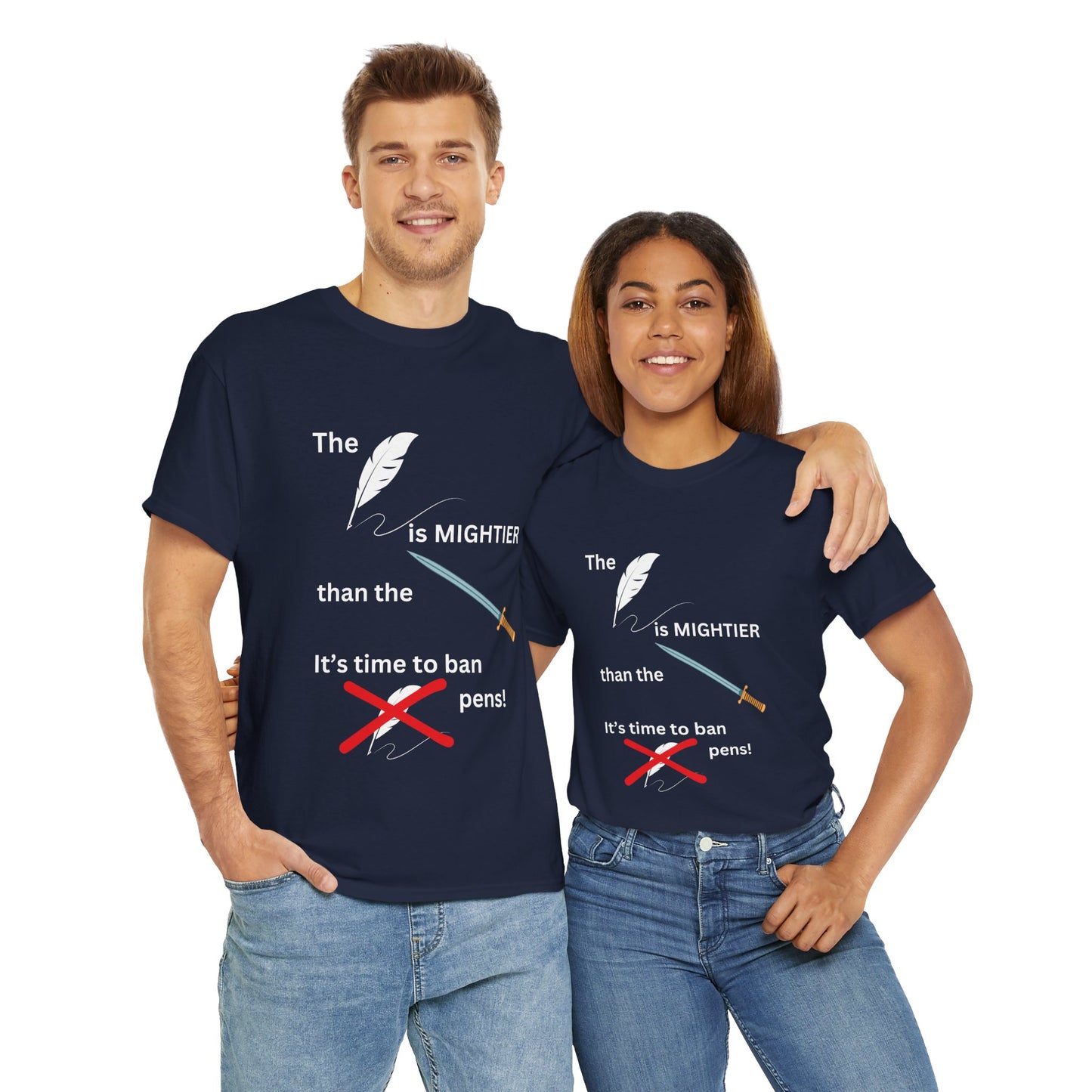 Pen V Sword Unisex Heavy Cotton Tee