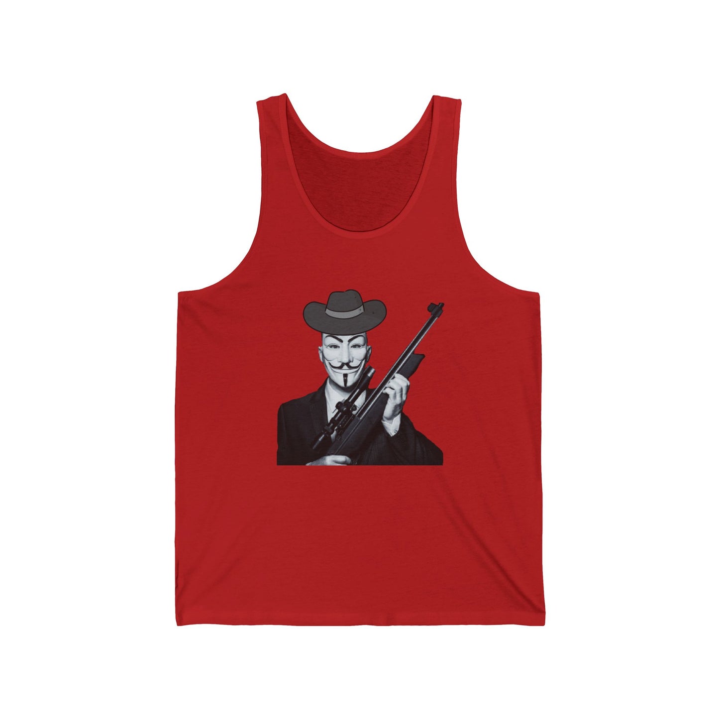 Guy Fawkes Bella Canvas Tank, Graphic Tee, Casual Wear, Unique Gift, Streetwear, Summer Fashion, Protest Shirt