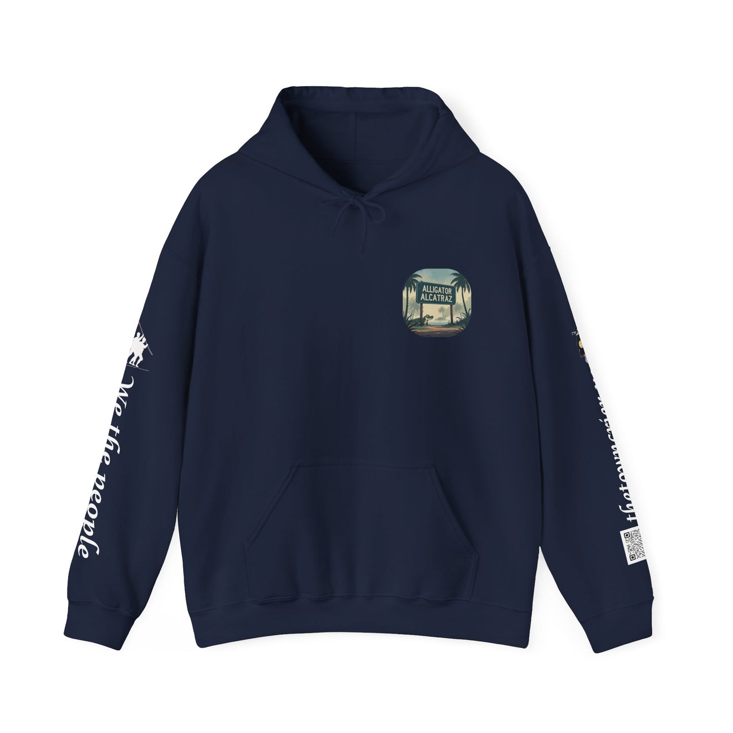 Alligator Alcatraz Hoodie, Cool Streetwear Sweatshirt, Unisex Gift for Him/Her, Casual Lounge Wear, Fun Graphic Hoodie