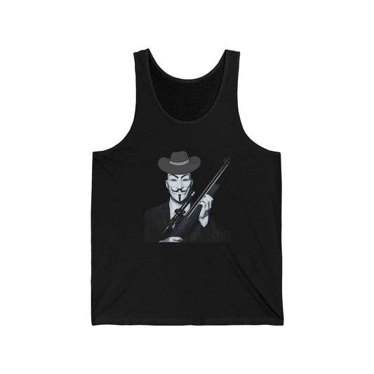 Guy Fawkes Bella Canvas Tank, Graphic Tee, Casual Wear, Unique Gift, Streetwear, Summer Fashion, Protest Shirt
