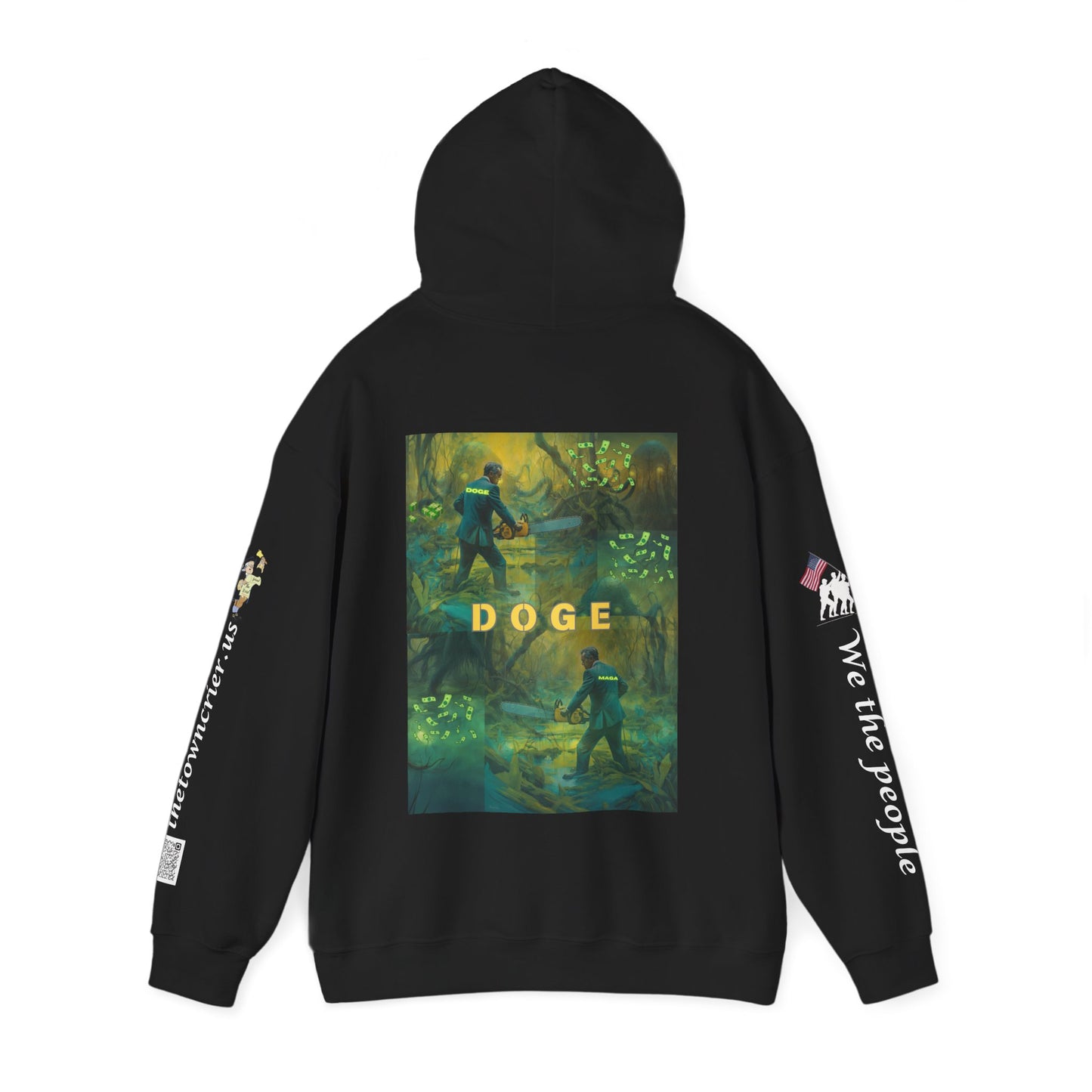 DOGE PANIC MONEY IN DC! Unisex Heavy Blend™ Hooded Sweatshirt