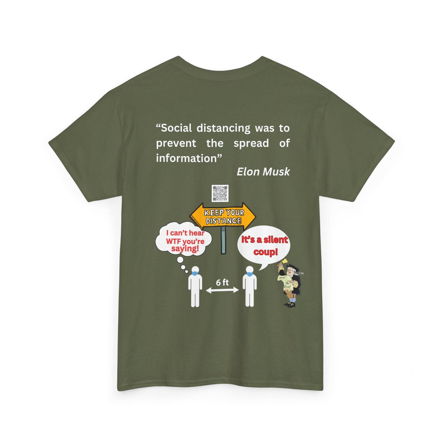 Social Distancing Unisex Heavy Cotton Tee