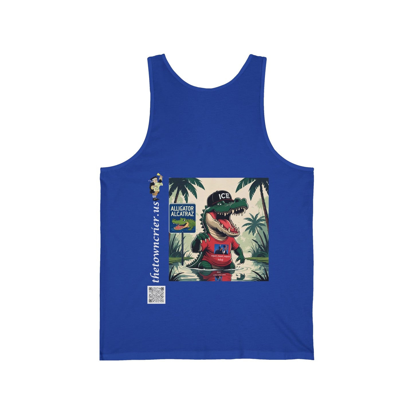 Alligator Alcatraz Stylish Unisex Jersey Tank, Great for Summer Outings, Pool Parties, Casual Wear, Gift Ideas