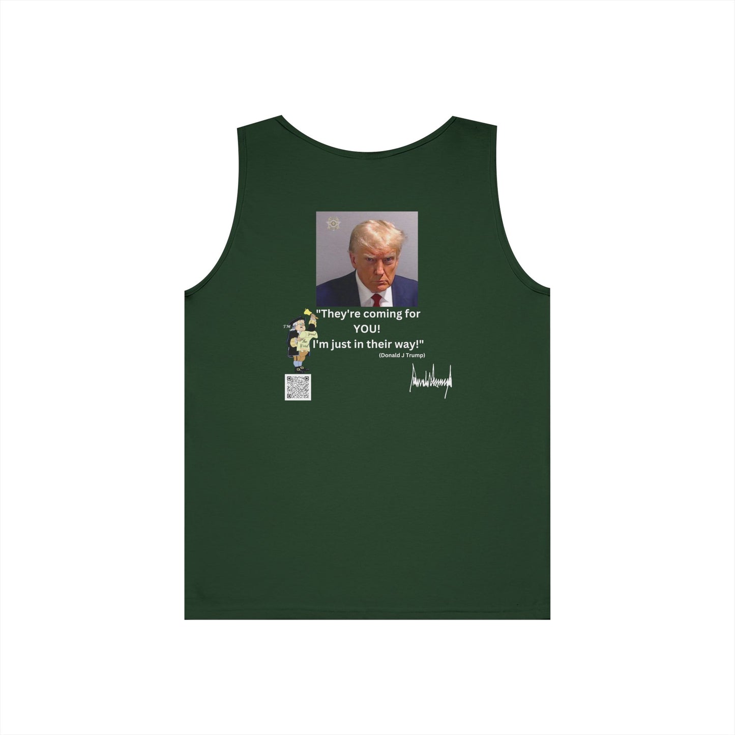 Coming for You! Unisex Heavy Cotton Tank Top - Bold Graphic Design for Statement Style