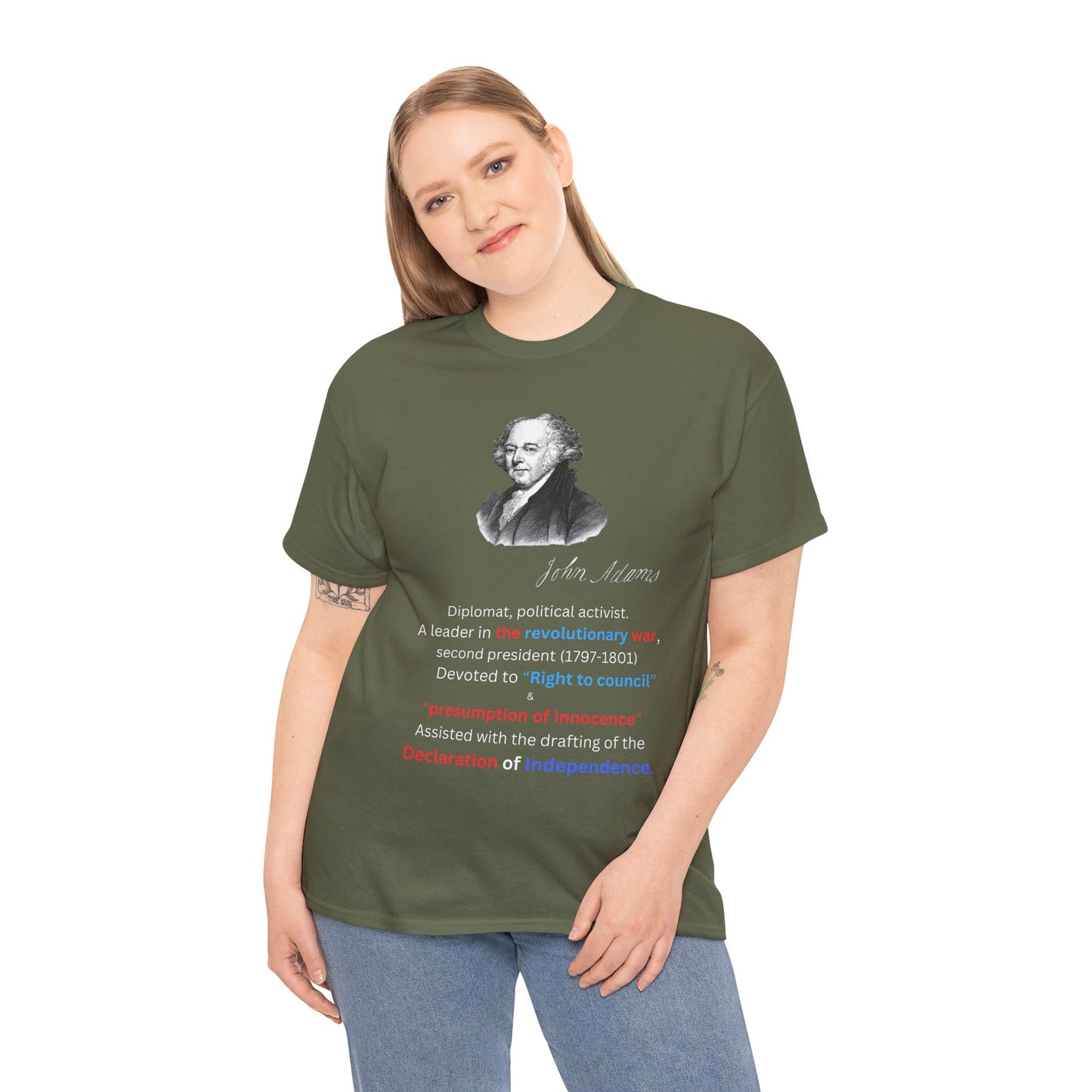 John Adams Unisex Heavy Cotton Tee