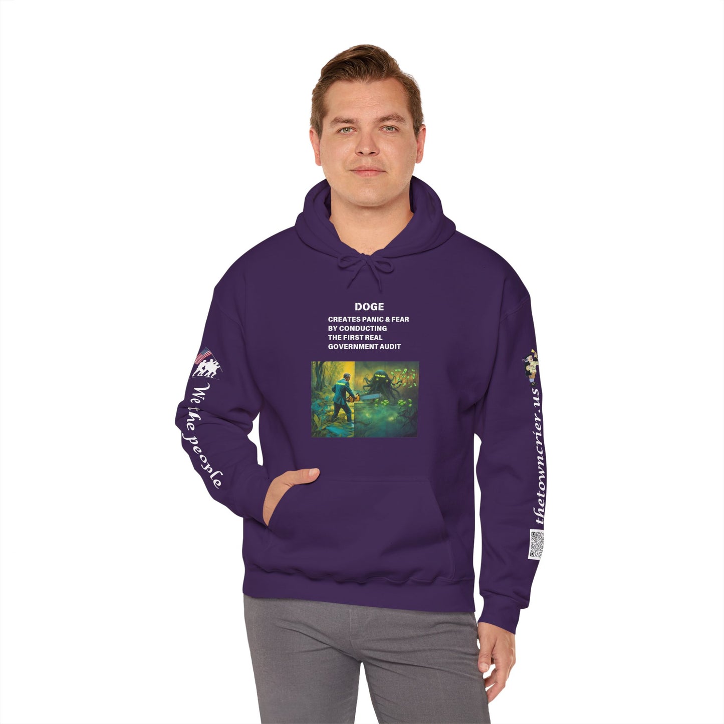 DOGE PANIC MONEY IN DC! Unisex Heavy Blend™ Hooded Sweatshirt