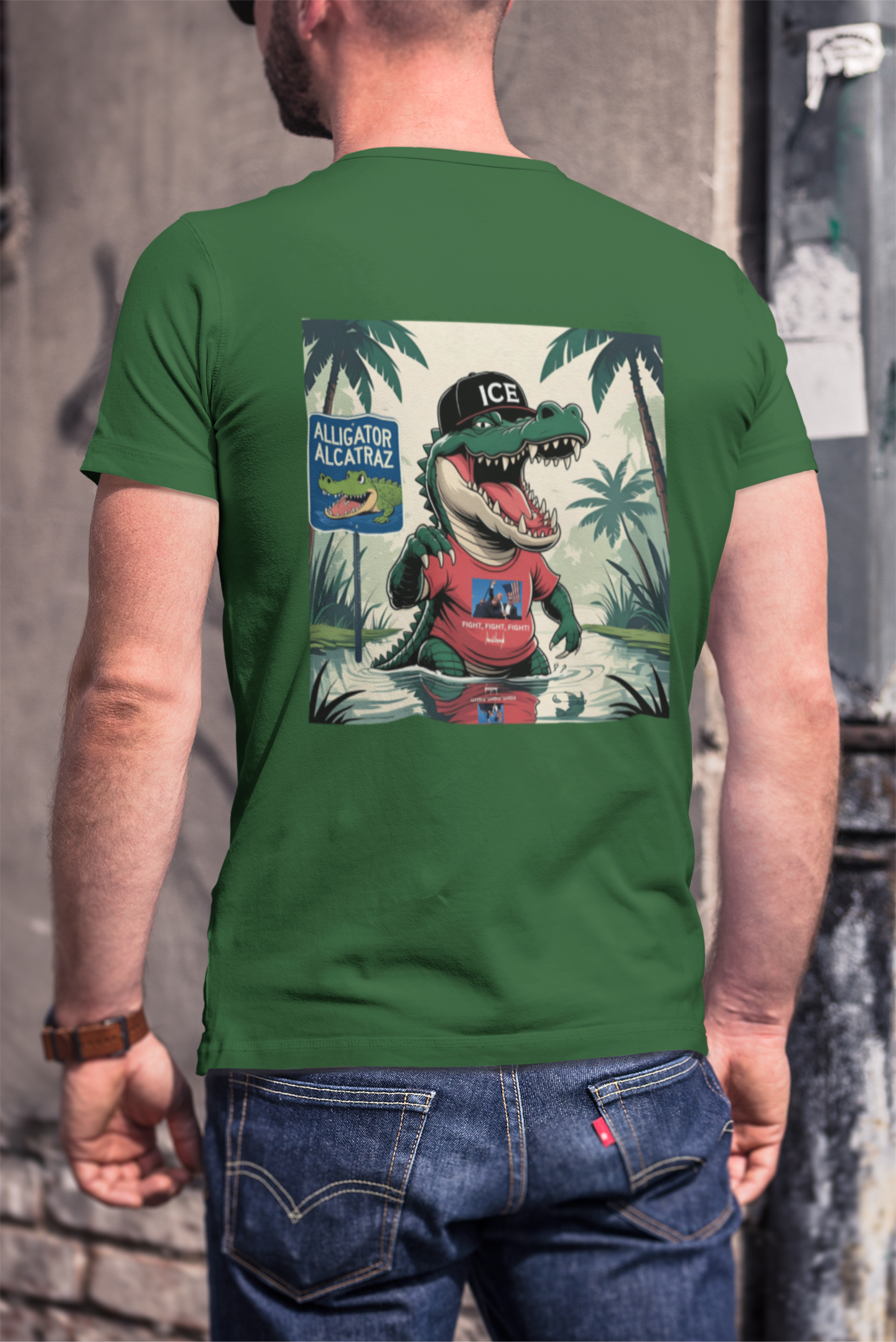 Alligator Alcatraz Unisex Graphic Tee, Fun Casual Shirt, Streetwear Style, Perfect for Summer Outings, Gift for Teens