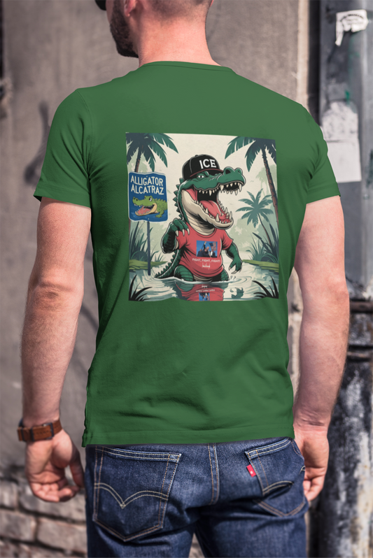 Alligator Alcatraz Unisex Graphic Tee, Fun Casual Shirt, Streetwear Style, Perfect for Summer Outings, Gift for Teens
