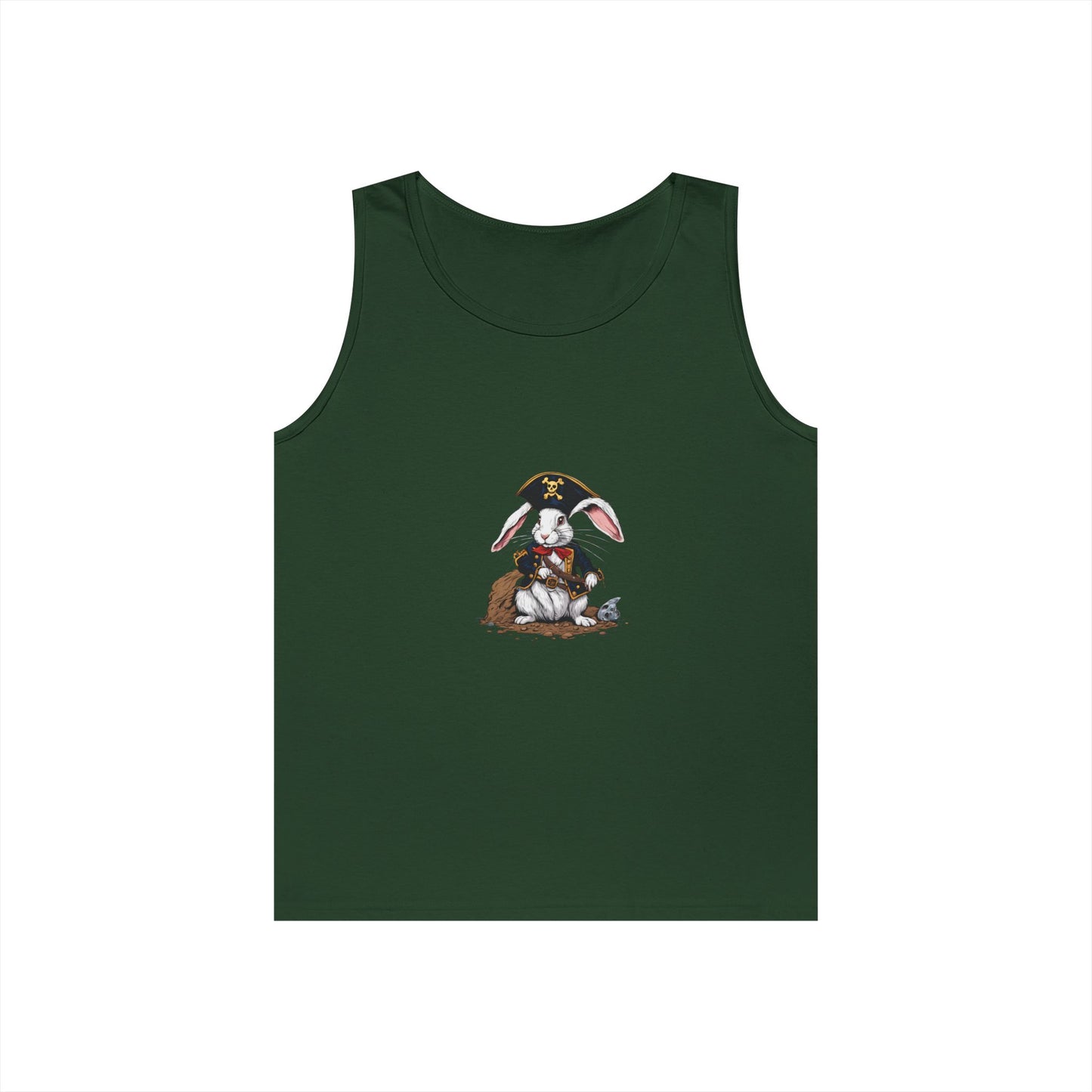 Pirate Bunny Unisex Heavy Cotton Tank Top | Fun Summer Apparel | Perfect for Festivals and Parties