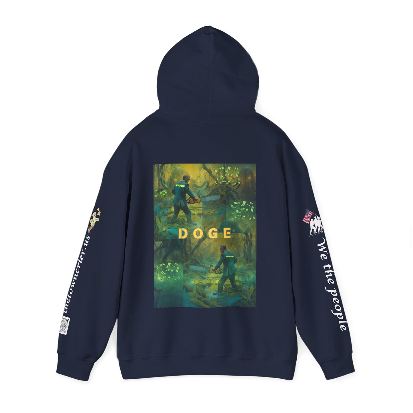 DOGE PANIC MONEY IN DC! Unisex Heavy Blend™ Hooded Sweatshirt