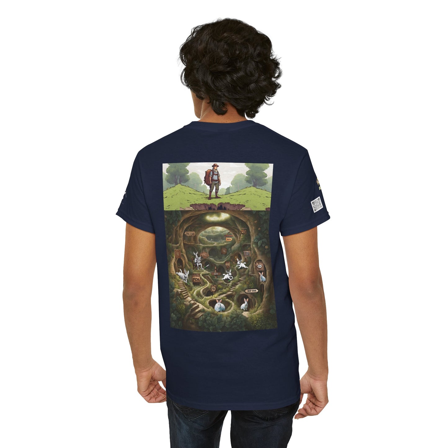 Pirate Bunny Unisex Heavy Cotton Tee - Adventure-Inspired Graphic T-Shirt