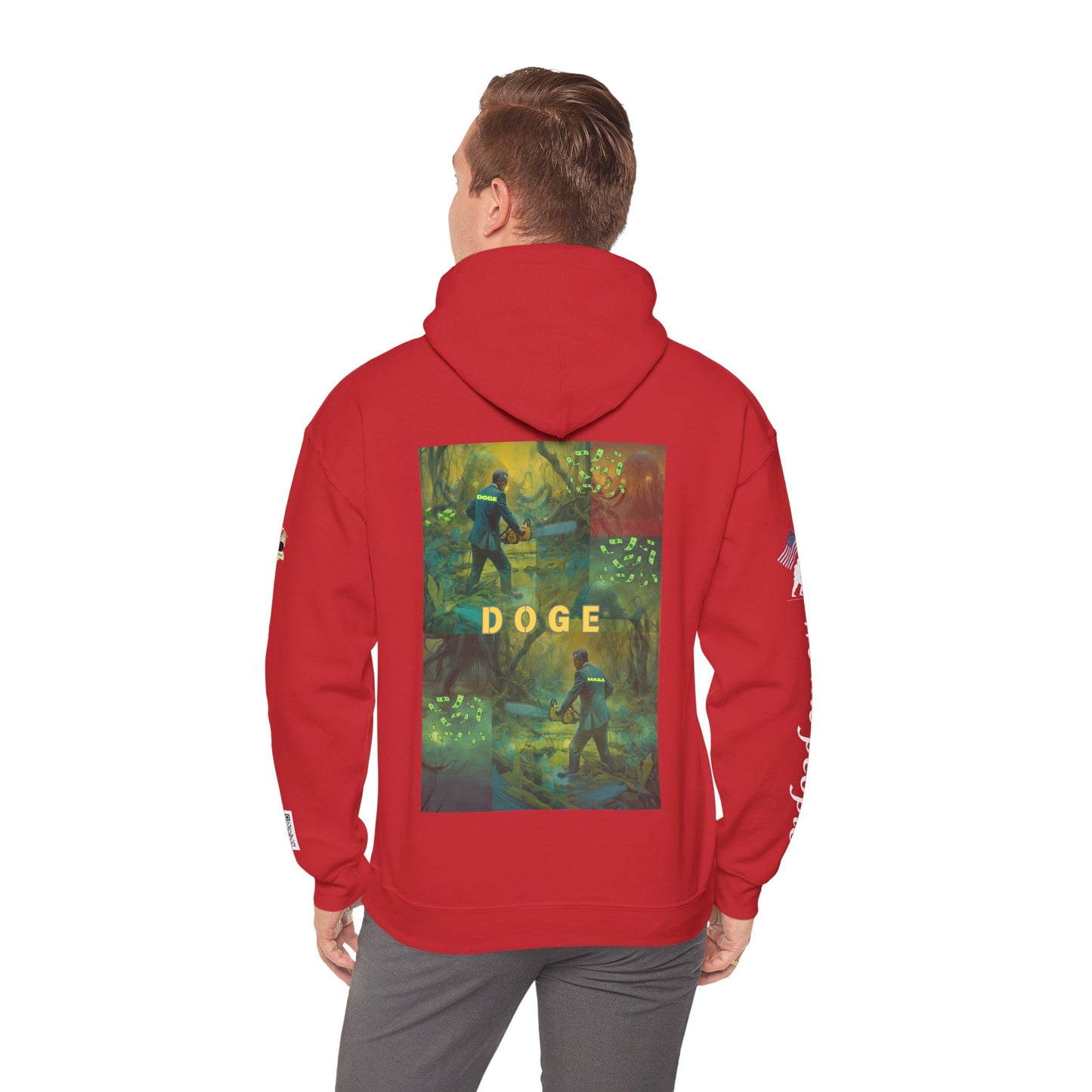 DOGE PANIC MONEY IN DC! Unisex Heavy Blend™ Hooded Sweatshirt