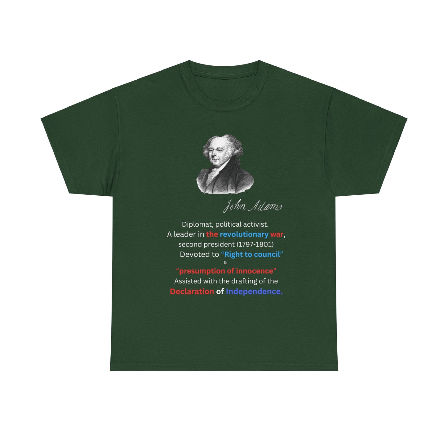 John Adams Unisex Heavy Cotton Tee