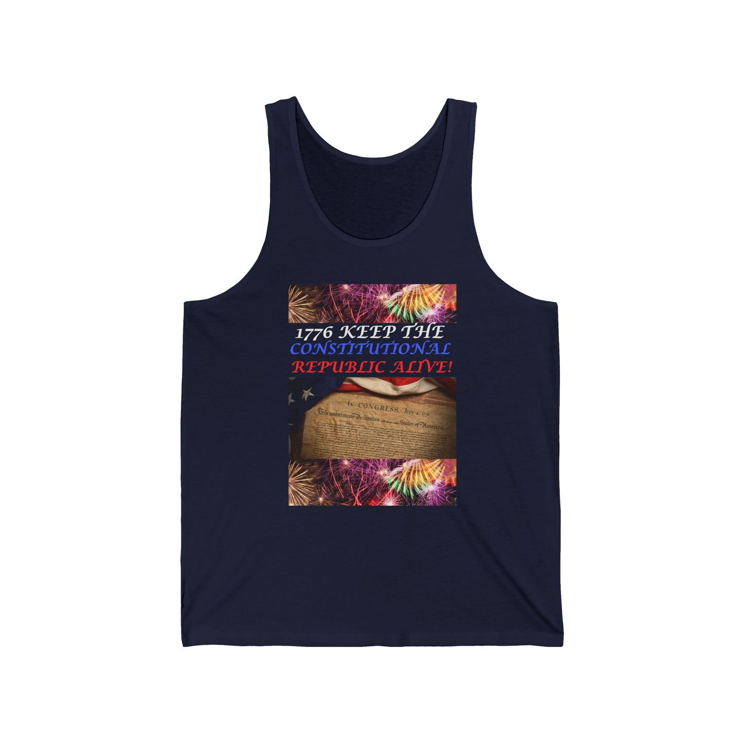 4th of July all year long! Bella Canva Unisex Jersey Tank