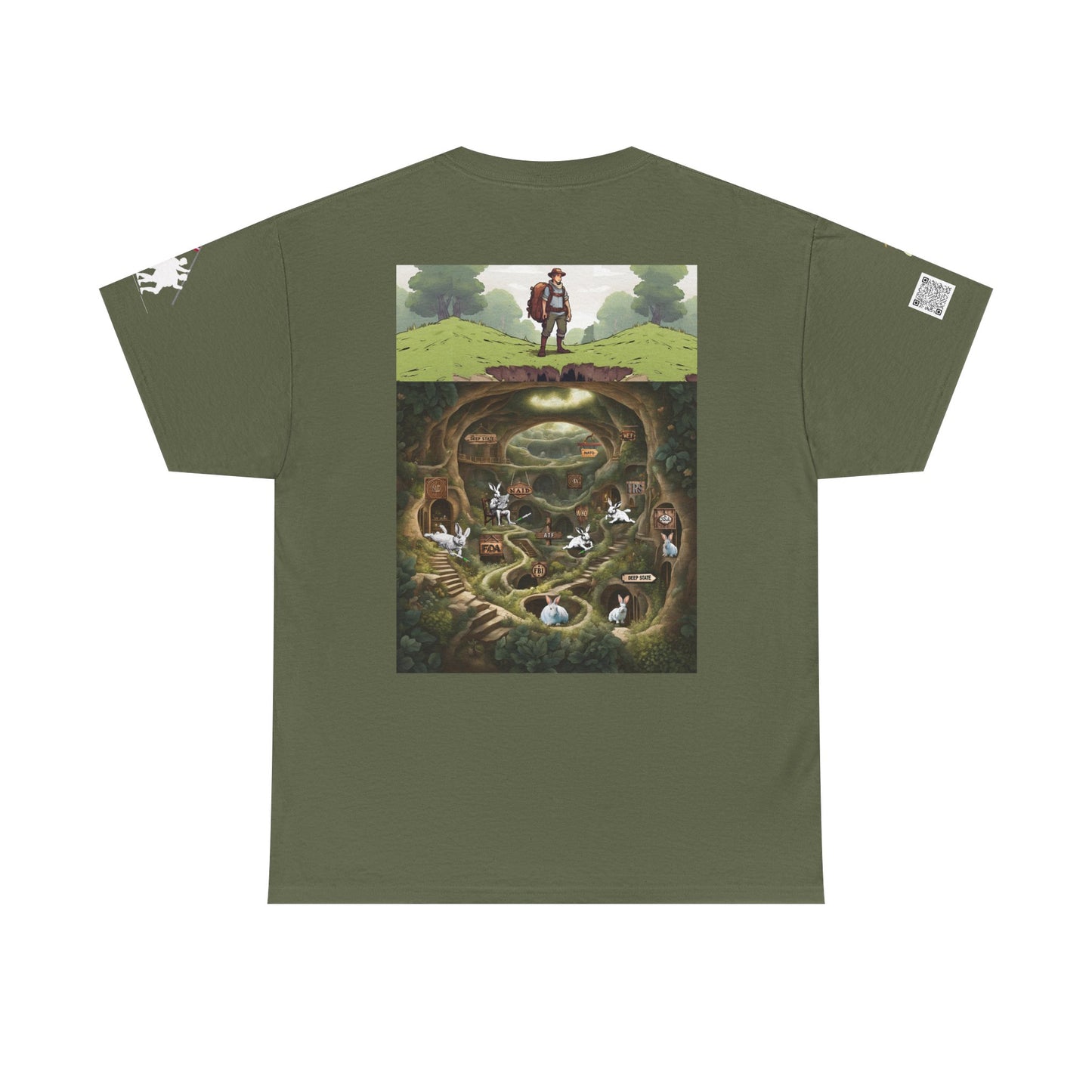 Pirate Bunny Unisex Heavy Cotton Tee - Adventure-Inspired Graphic T-Shirt