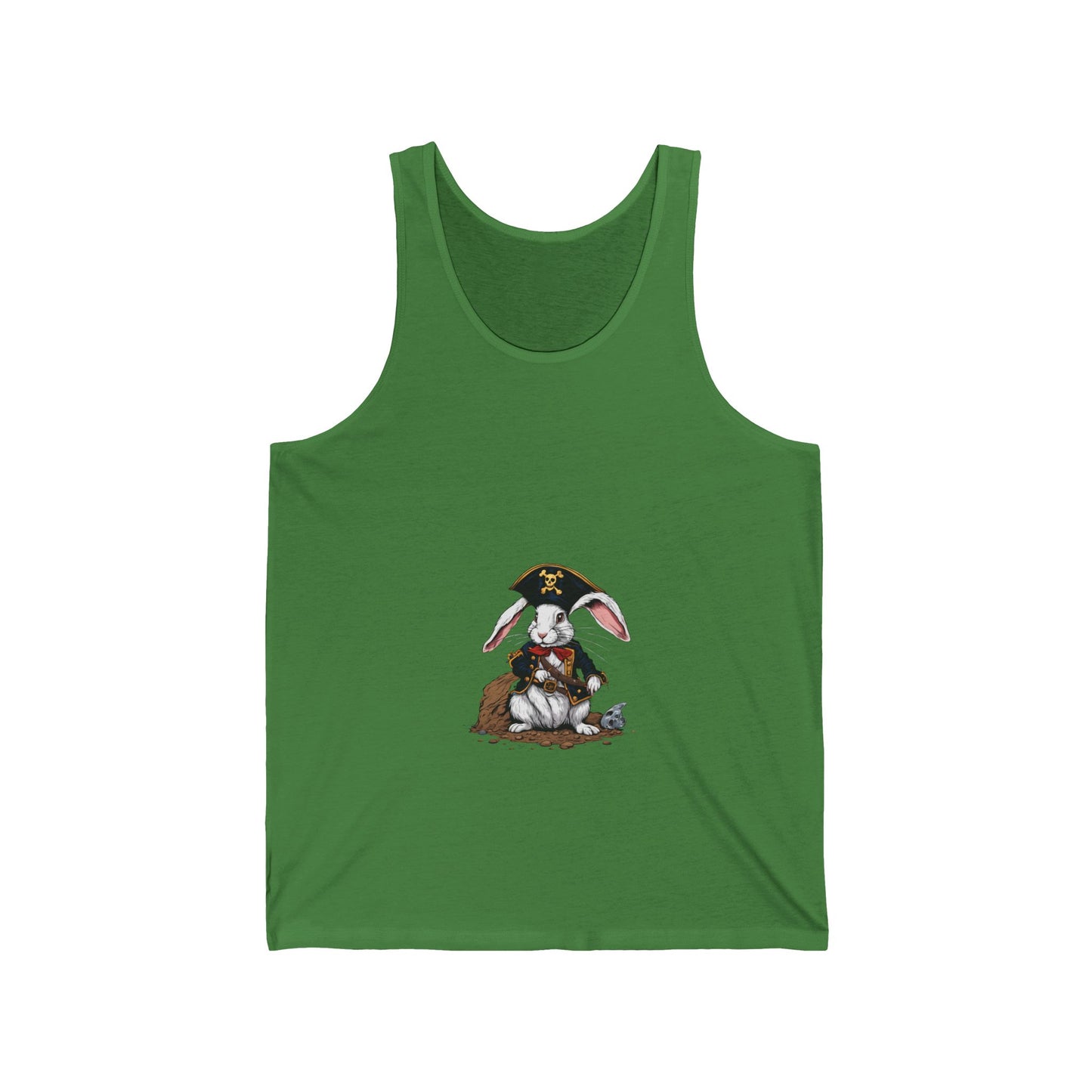 Pirate Bunny Bella Canva Tank, Cute Tank Top, Graphic Tee for Animal Lovers, Funny Gift for Easter, Summer Wardrobe Essential