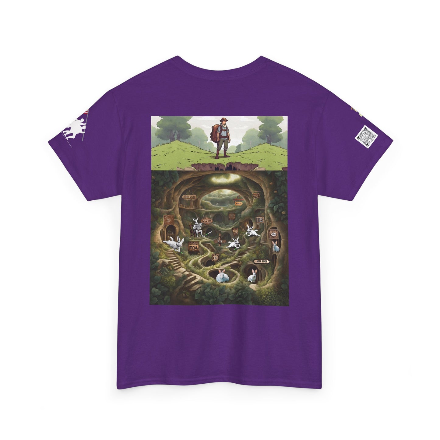 Pirate Bunny Unisex Heavy Cotton Tee - Adventure-Inspired Graphic T-Shirt