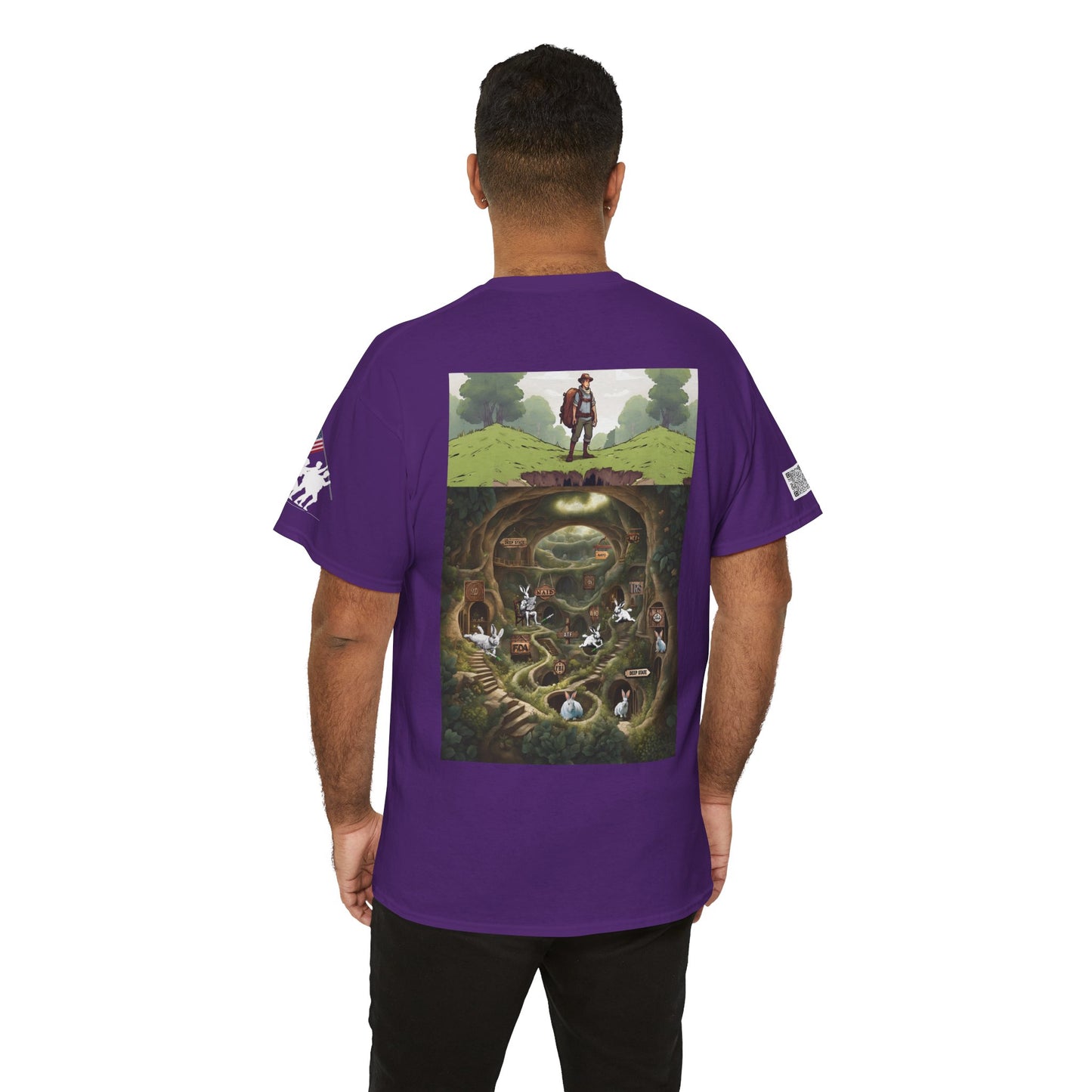 Pirate Bunny Unisex Heavy Cotton Tee - Adventure-Inspired Graphic T-Shirt