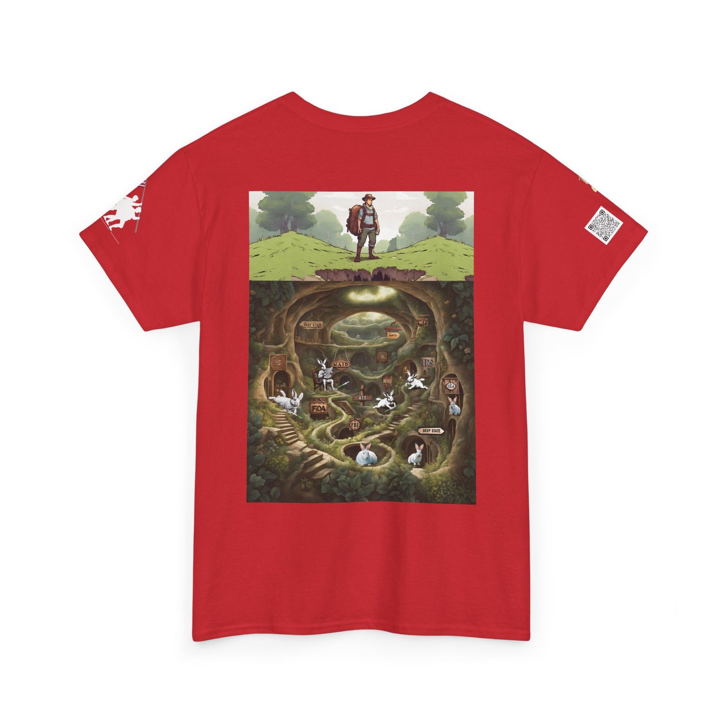 Pirate Bunny Unisex Heavy Cotton Tee - Adventure-Inspired Graphic T-Shirt