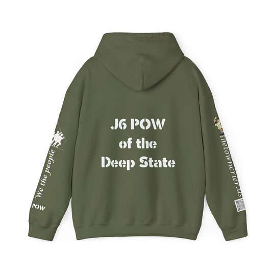 J6 POW of the Deep State! Unisex Heavy Blend™ Hooded Sweatshirt