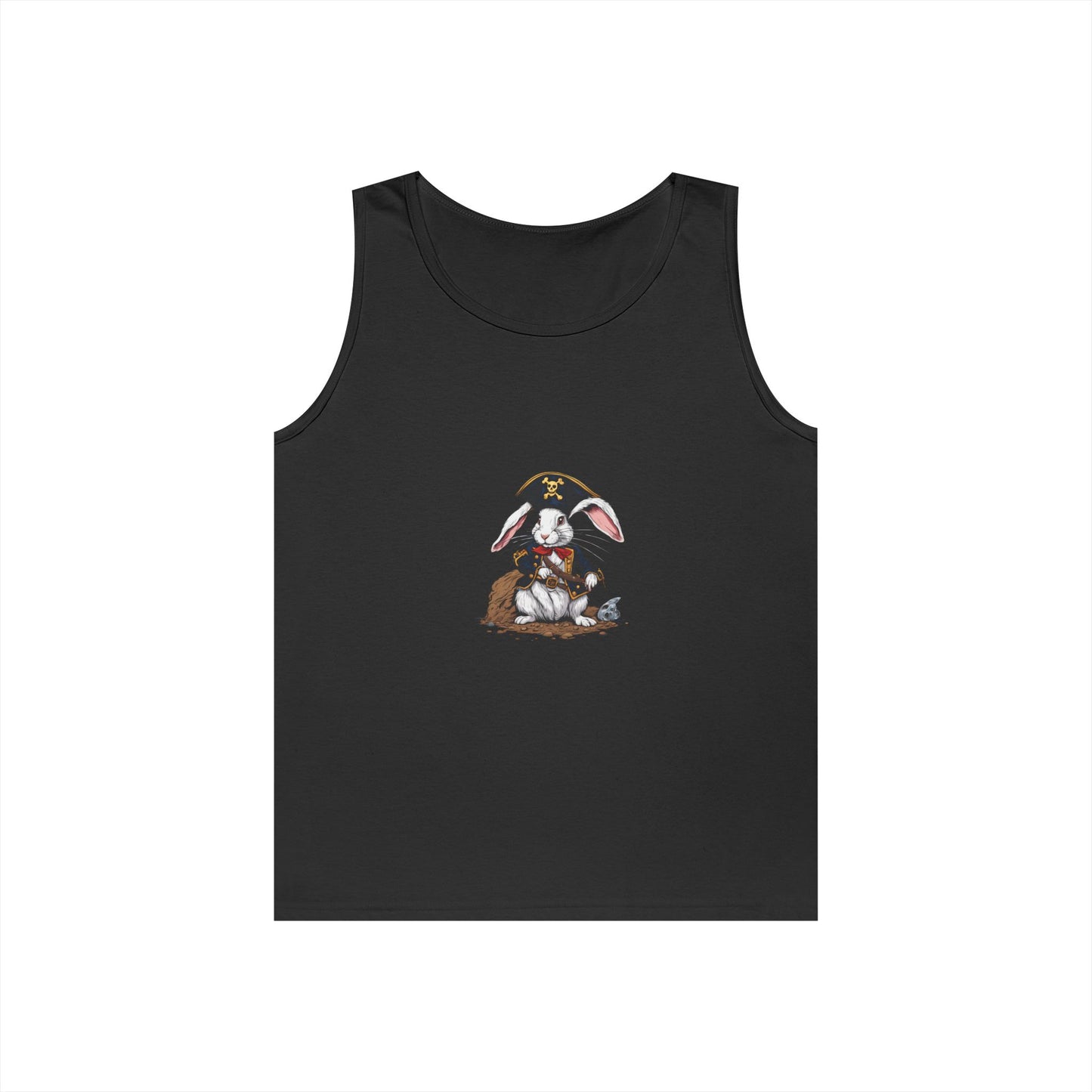 Pirate Bunny Unisex Heavy Cotton Tank Top | Fun Summer Apparel | Perfect for Festivals and Parties