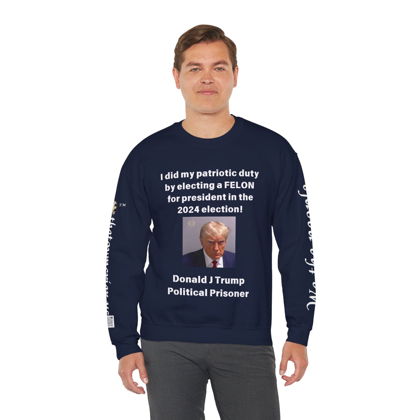 Felon for President! Unisex Heavy Blend™ Crewneck Sweatshirt