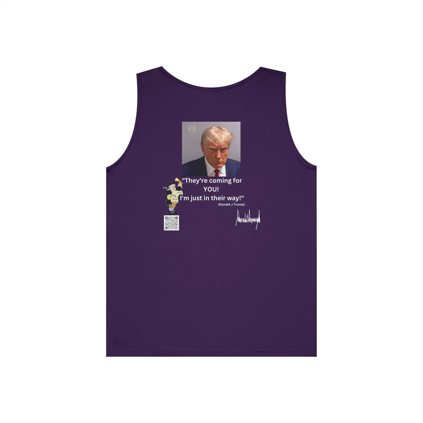 Coming for You! Unisex Heavy Cotton Tank Top - Bold Graphic Design for Statement Style