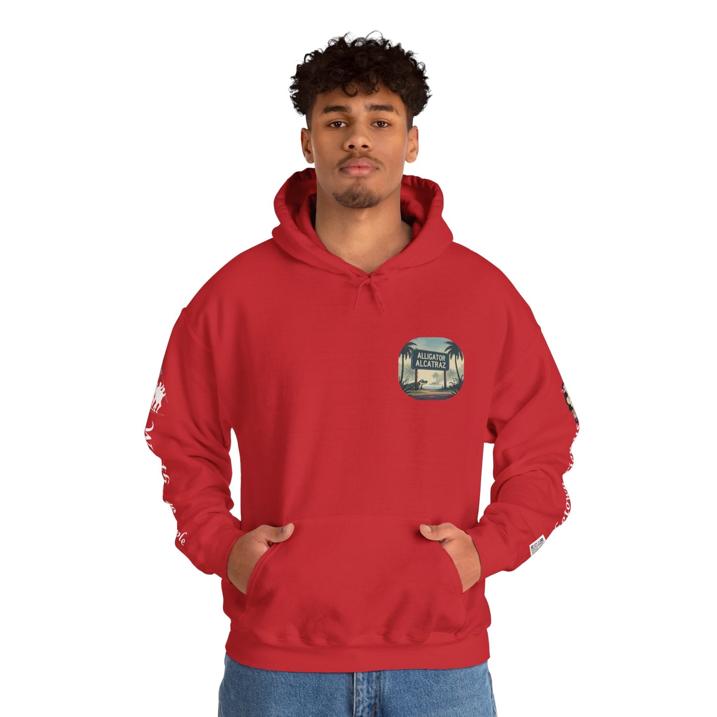 Alligator Alcatraz Hoodie, Cool Streetwear Sweatshirt, Unisex Gift for Him/Her, Casual Lounge Wear, Fun Graphic Hoodie