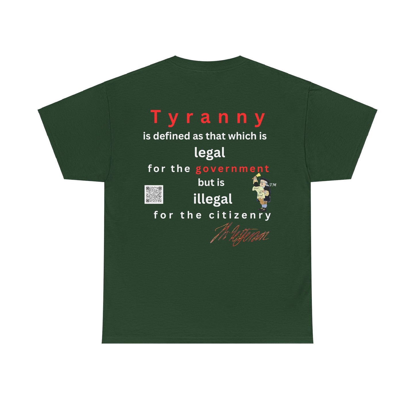 Jefferson defines tyranny  Unisex Heavy Cotton Tee