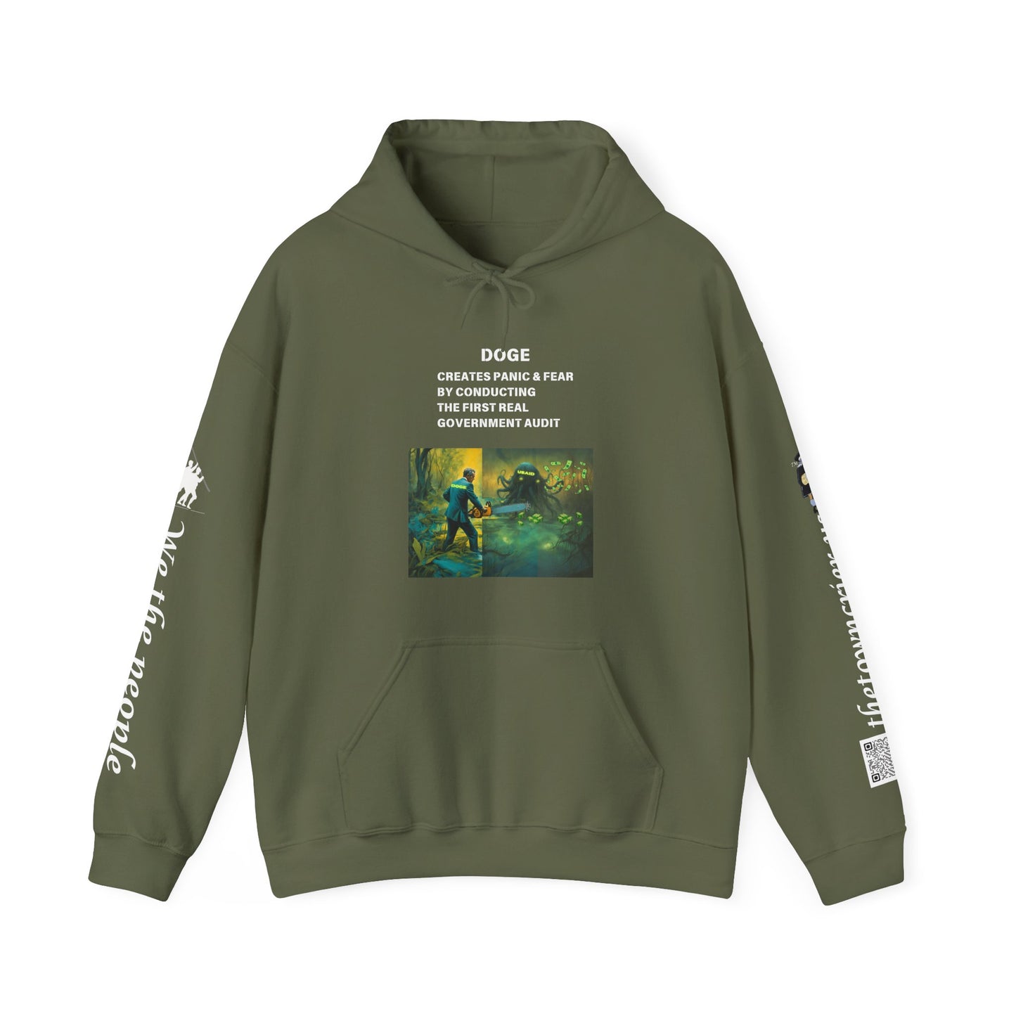DOGE PANIC MONEY IN DC! Unisex Heavy Blend™ Hooded Sweatshirt